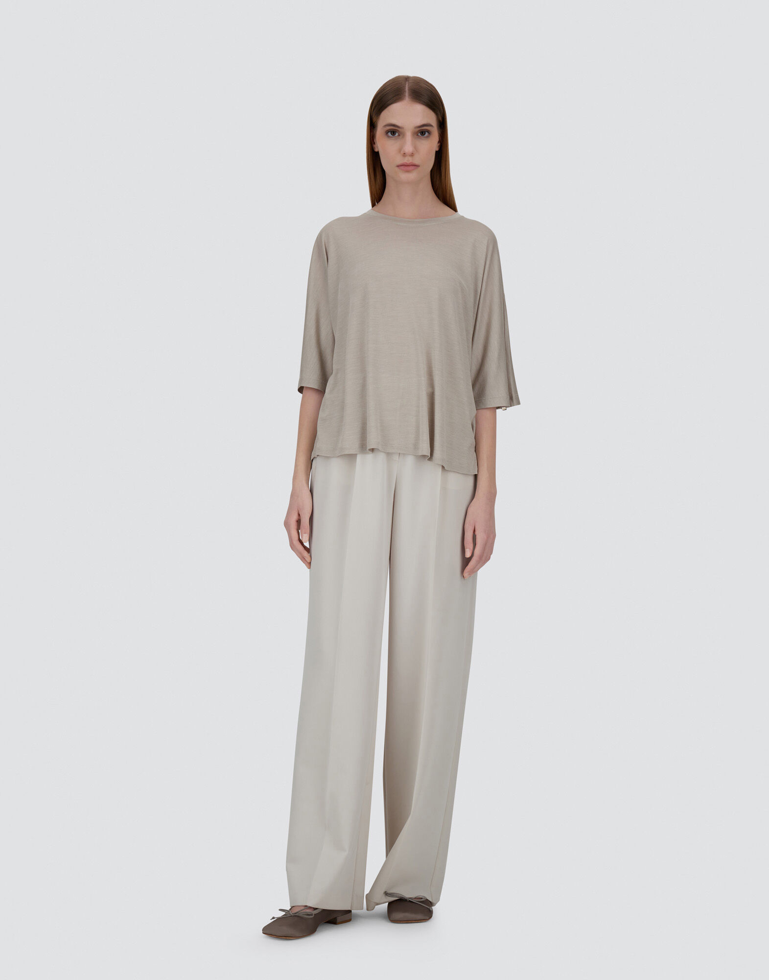 T-SHIRT IN LIGHT SILK & WOOL