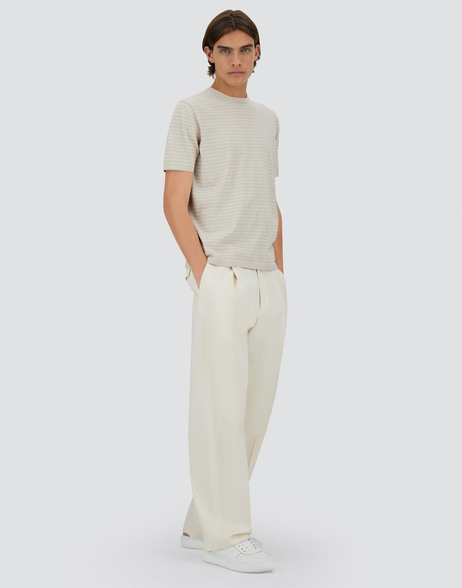 PLAIN COTTON KNIT T-SHIRT
