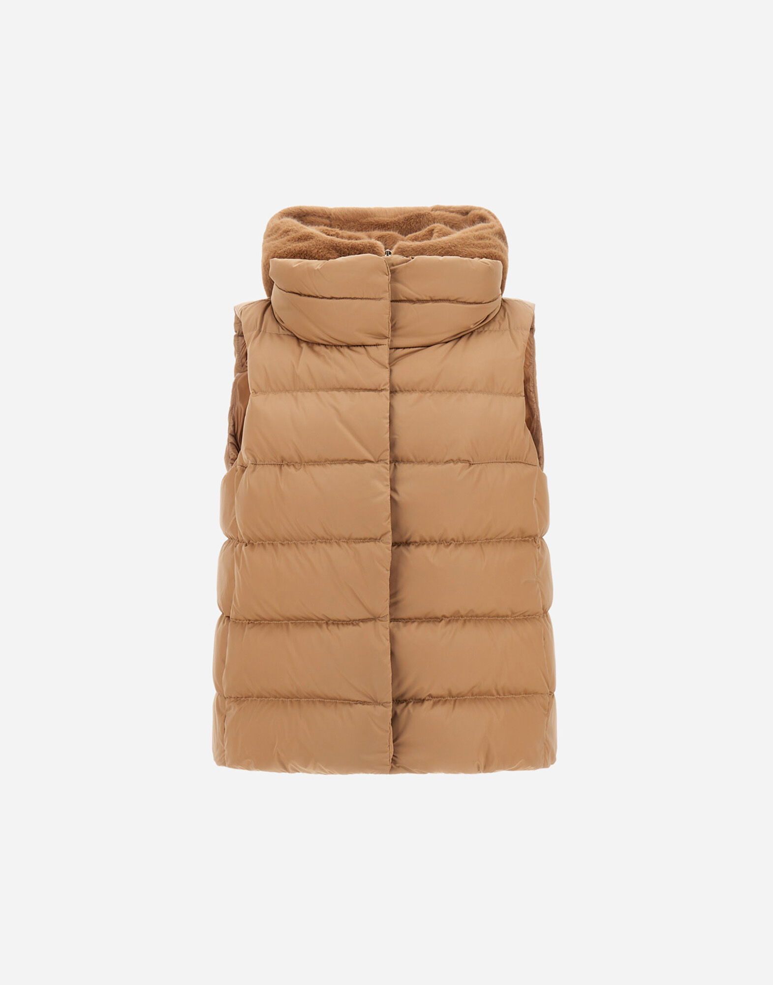 VEST IN SATIN AND LADY ALTERNATIVE FUR