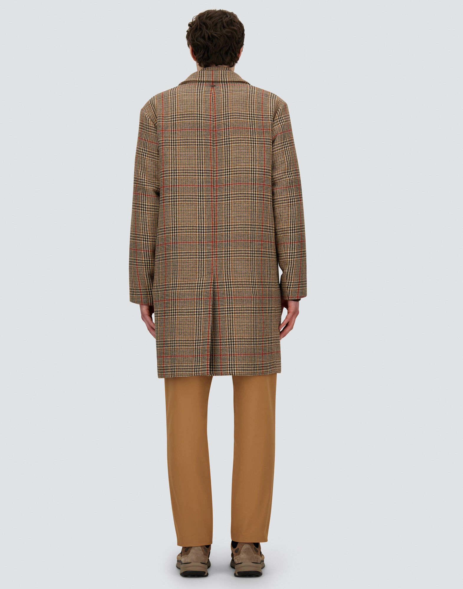 COAT IN GLEN CHECK R-WOOL
