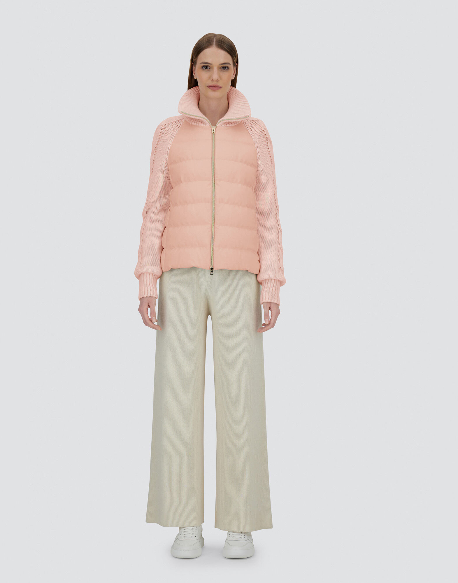 JACKET IN CASHMERE, SILK AND KNIT