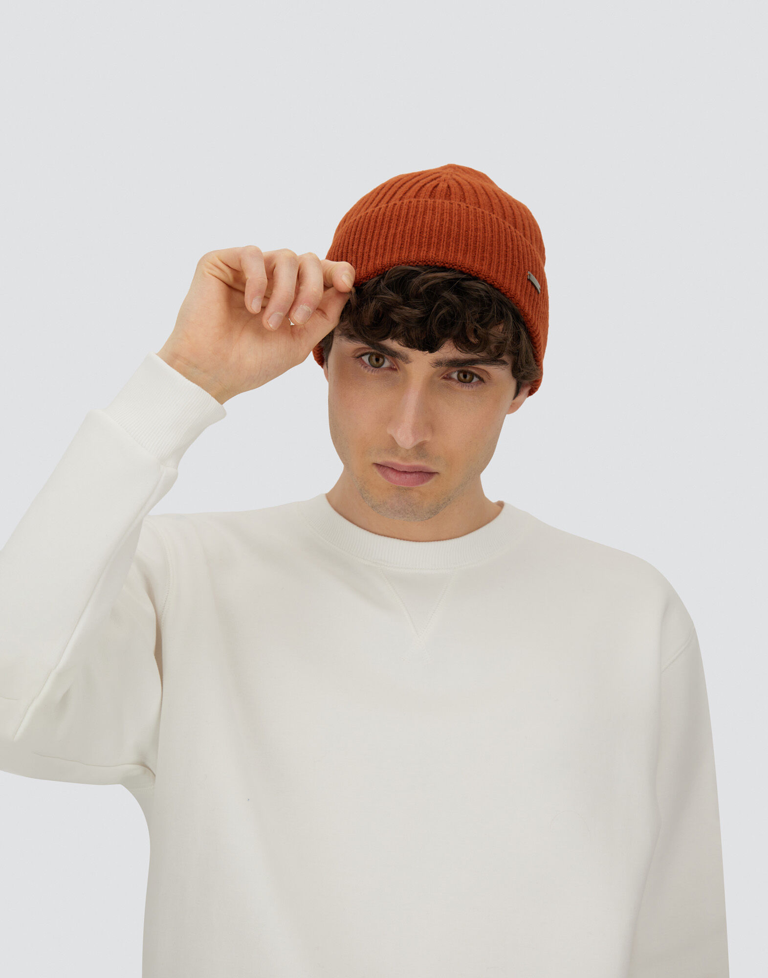 BEANIE IN DOUBLE RIB WOOL