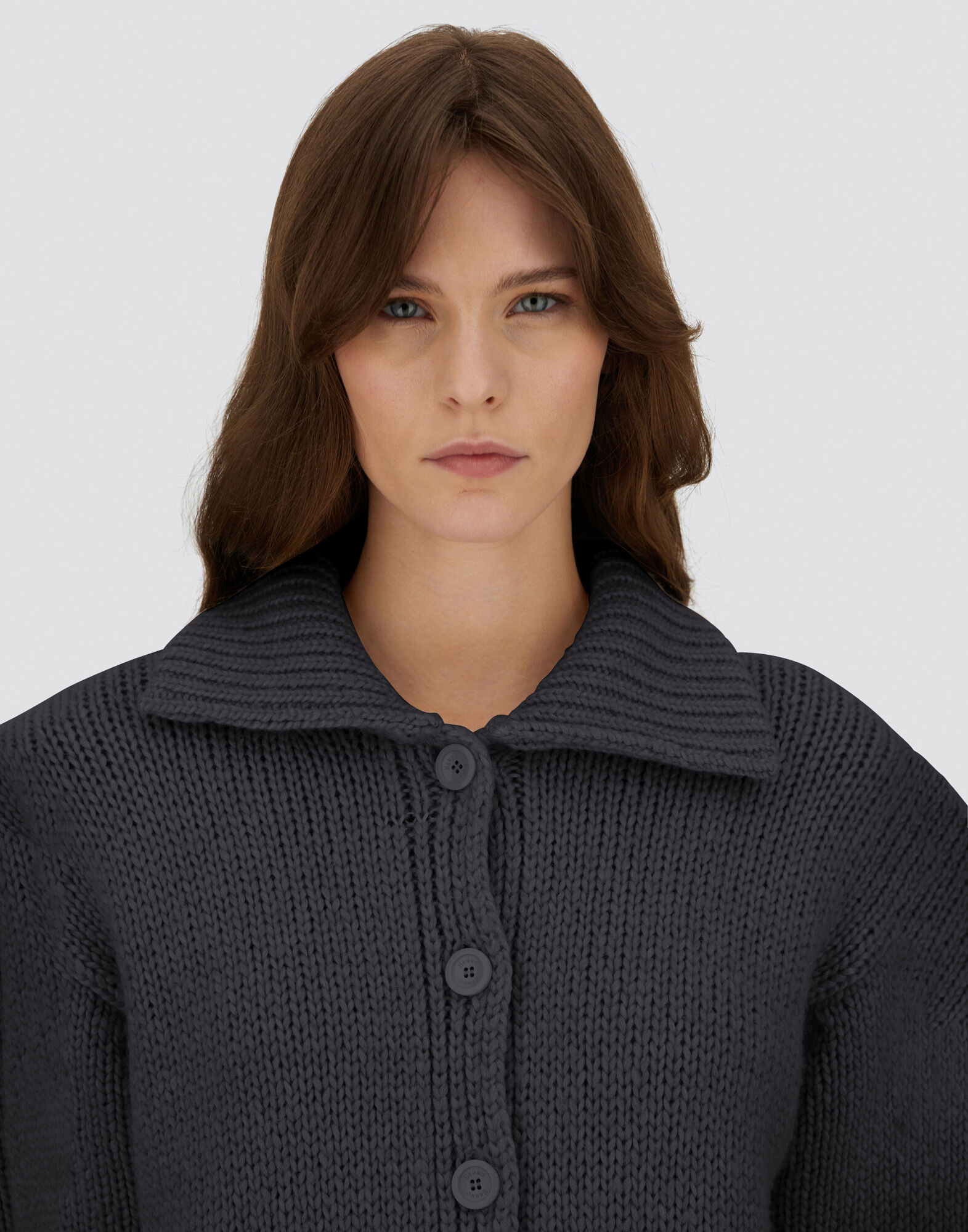 CARDIGAN IN BLOWN ALPACA WOOL