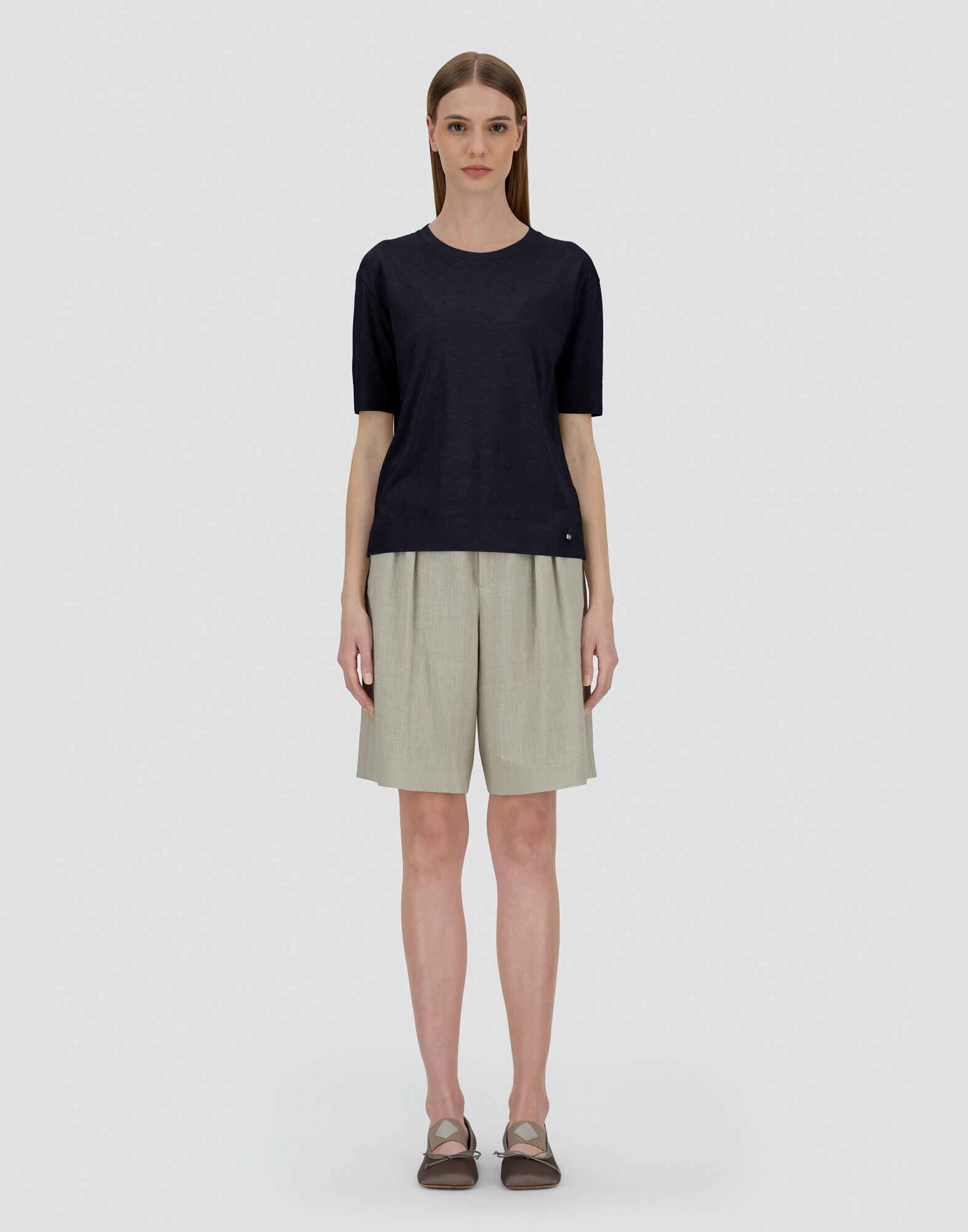 T-SHIRT IN GLAM KNIT?EFFECT