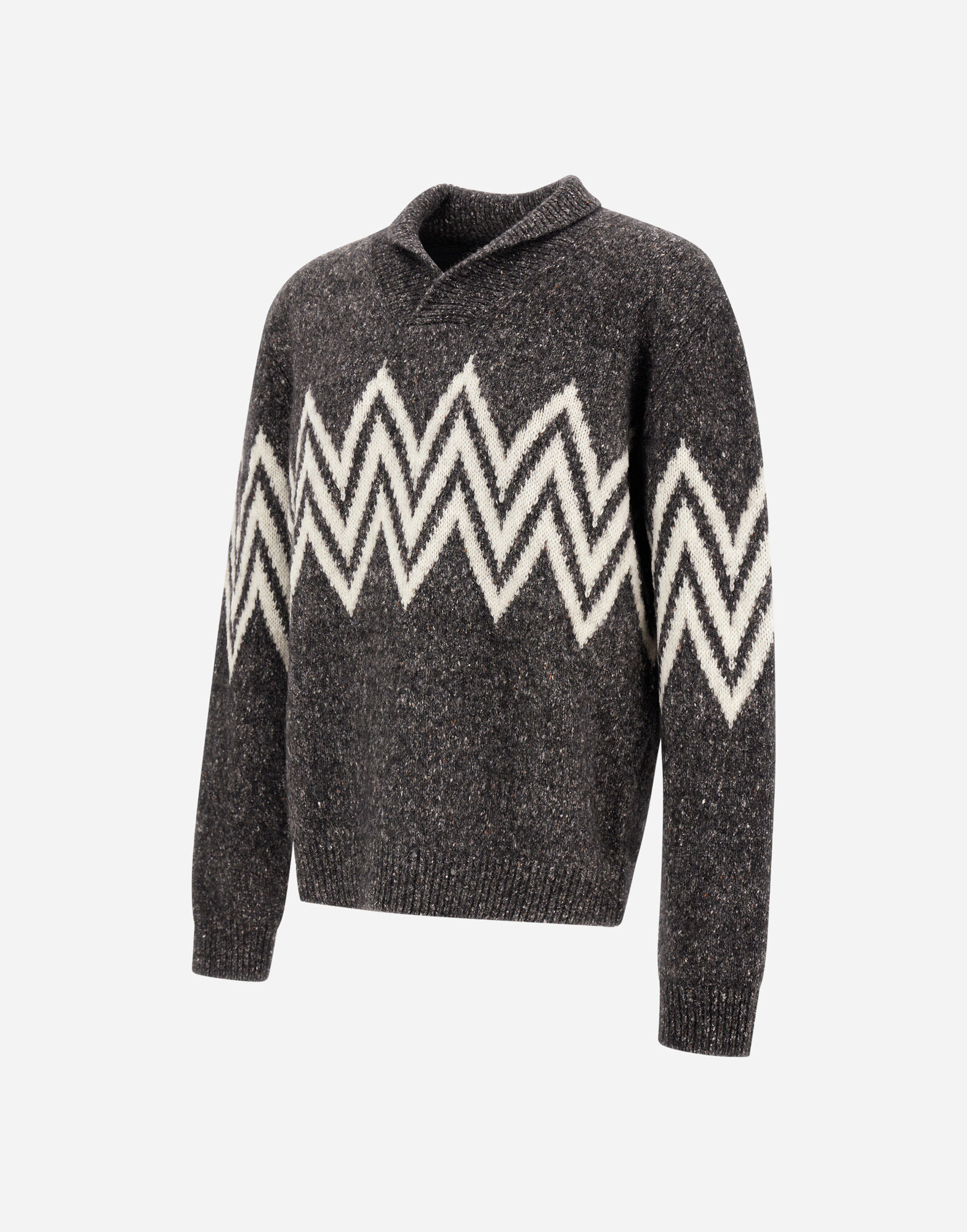 SWEATER IN MELANGE WOOL BLEND