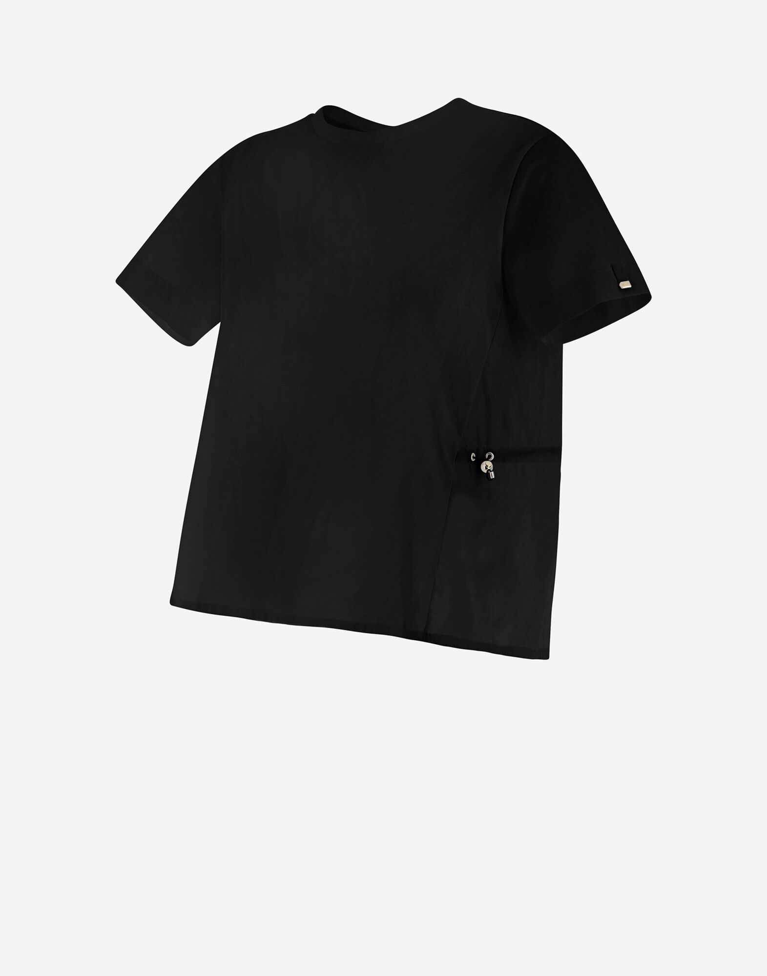 T-SHIRT IN CHIC COTTON JERSEY AND NEW TECHNO TAFFETA