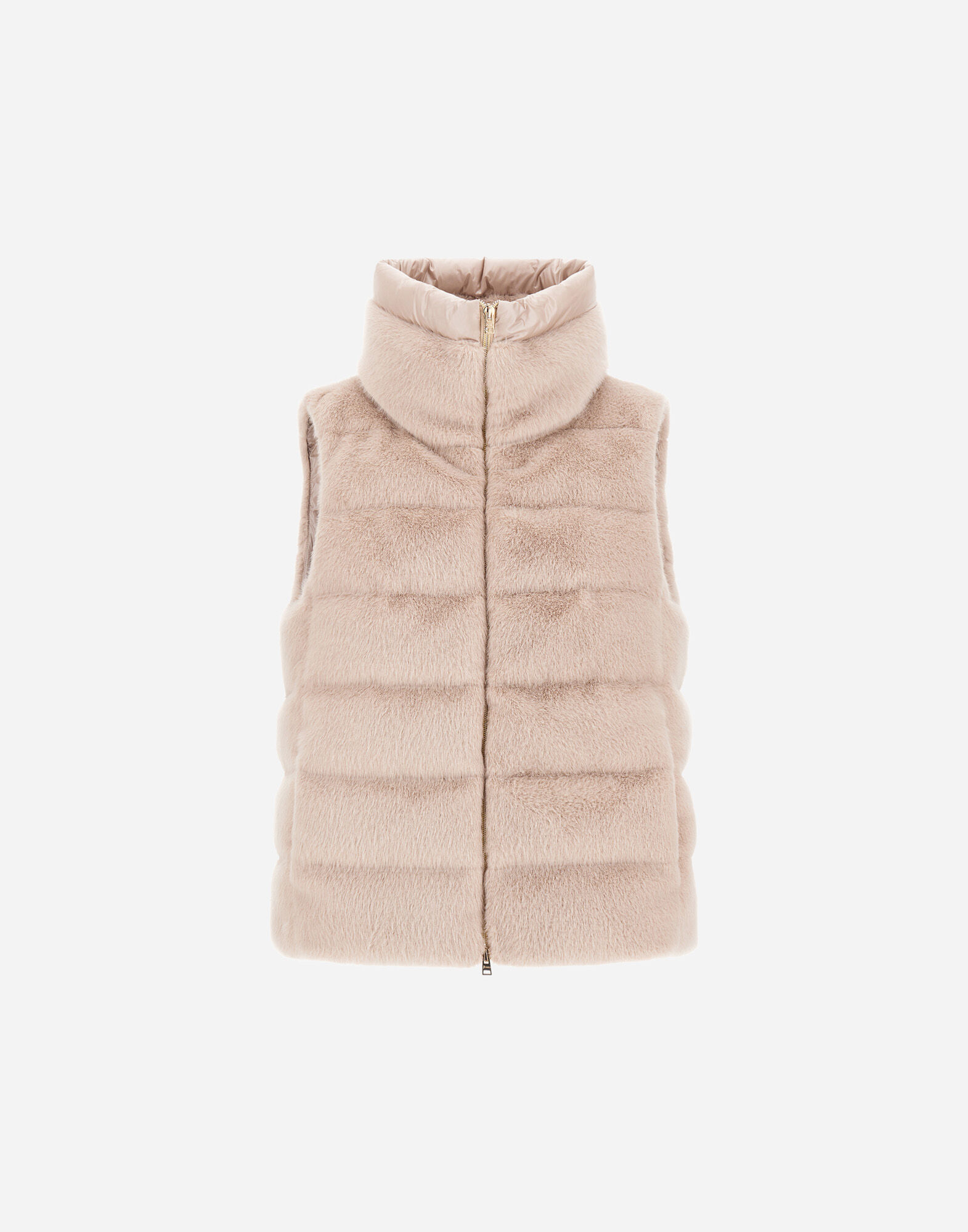 VEST IN LADY ALTERNATIVE FUR AND NYLON ULTRALIGHT