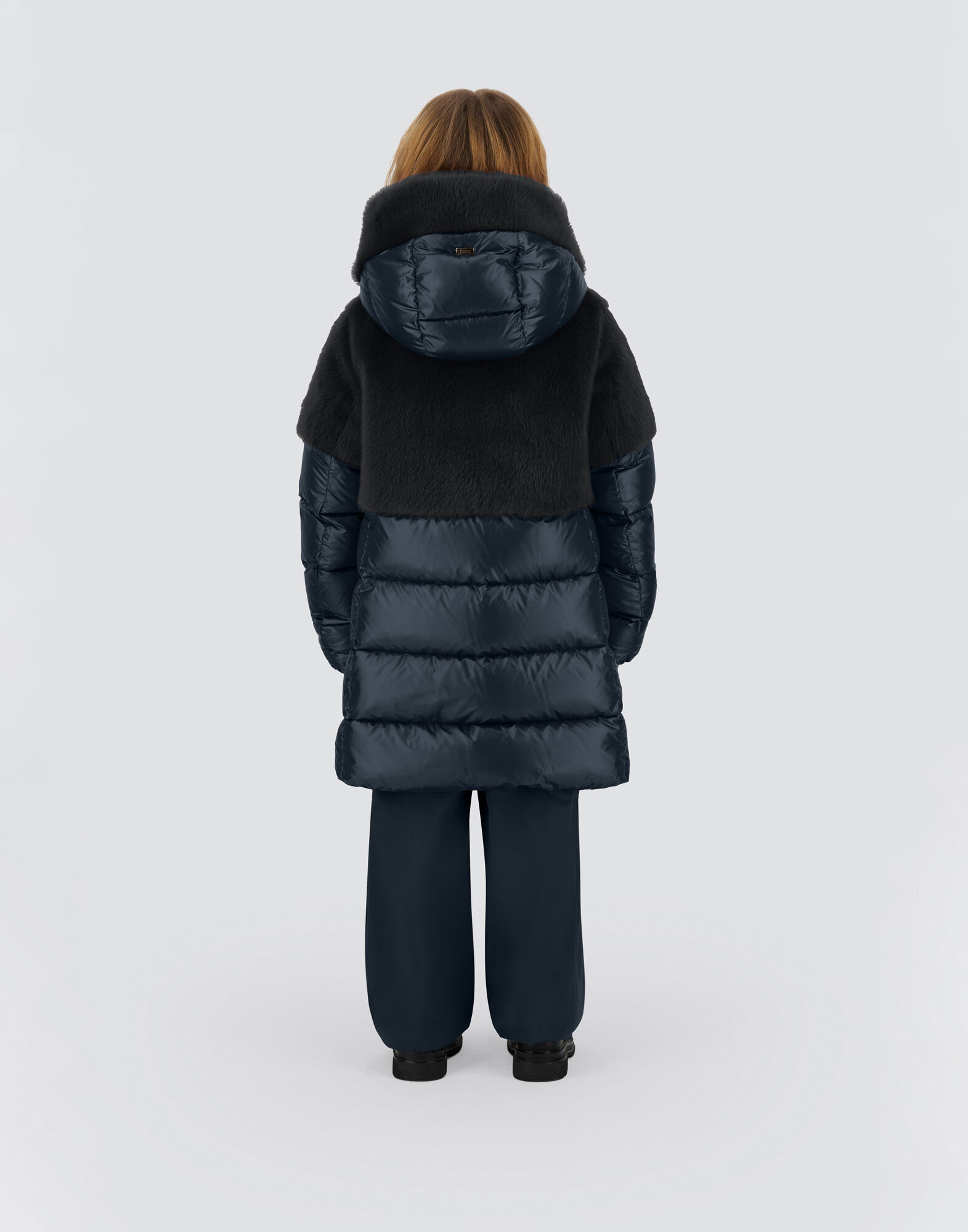 A-SHAPE JACKET IN NYLON ULTRALIGHT AND LADY ALTERNATIVE FUR