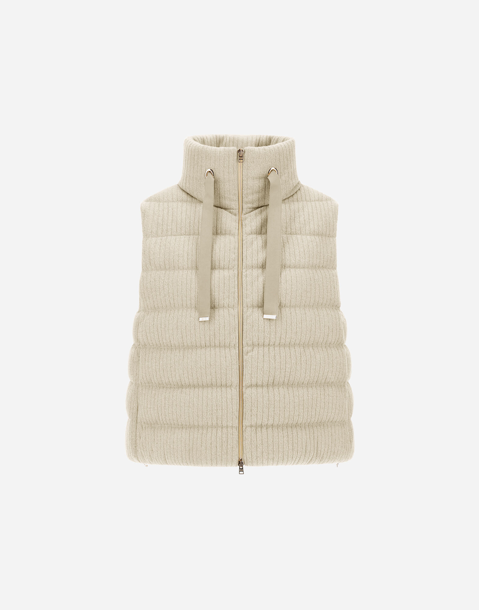 VEST IN SHINY RIBBED KNIT