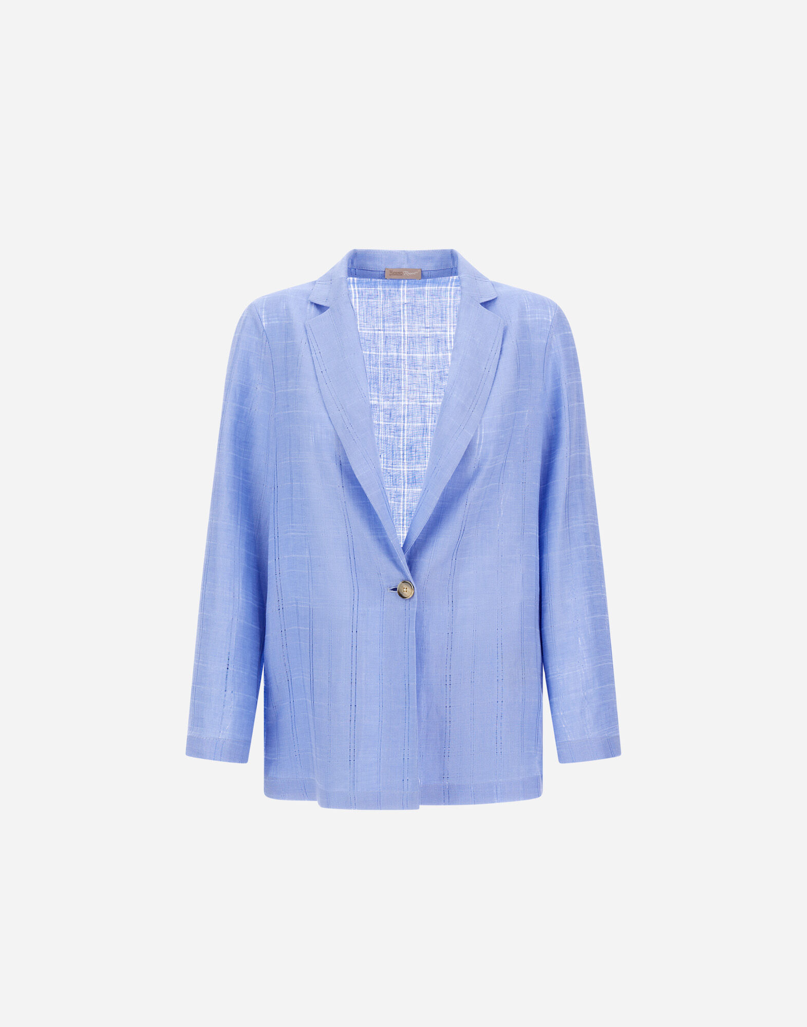 RESORT BLAZER IN CHECK LINEN