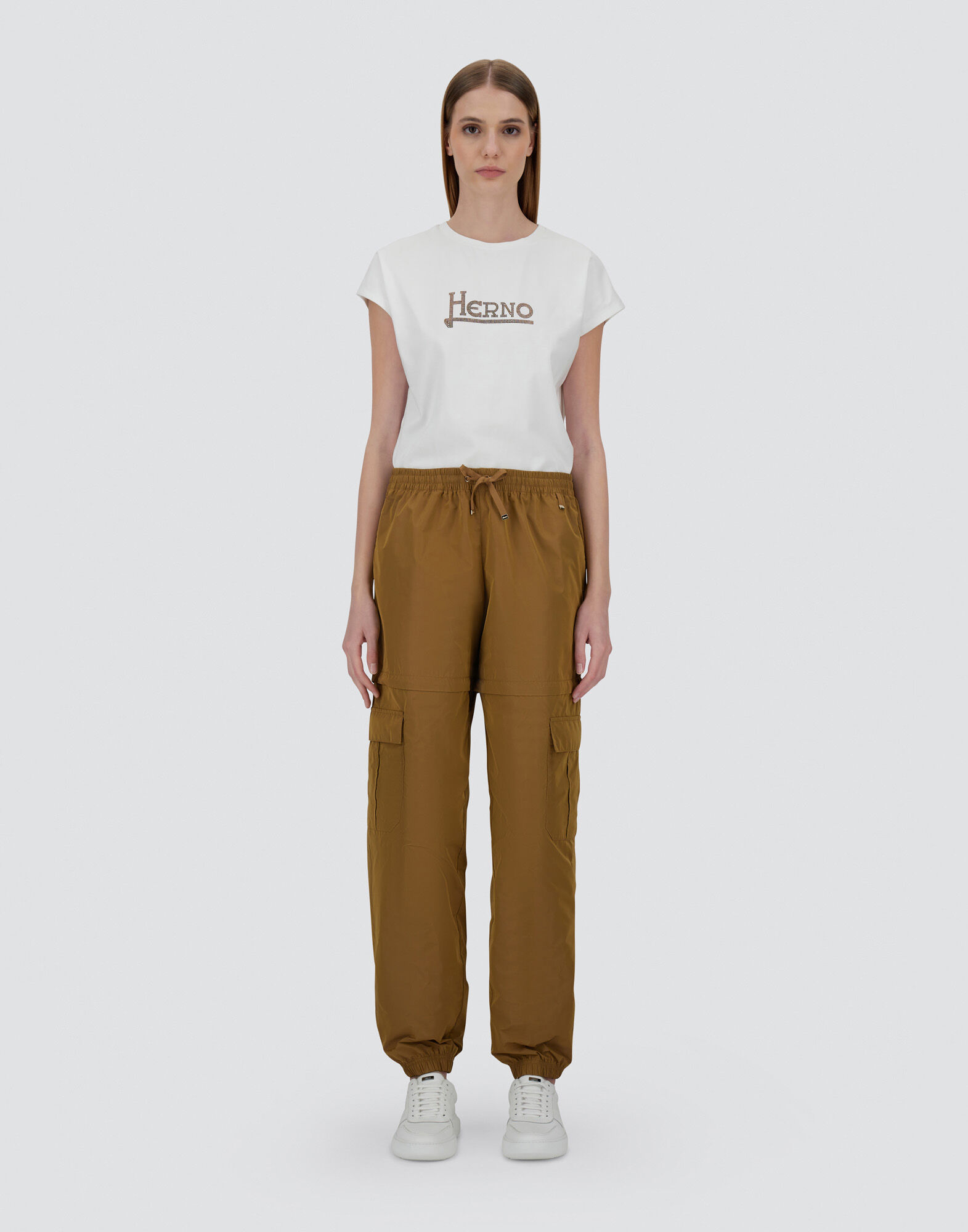 NEW TECHNO TAFFETA CARGO TROUSERS