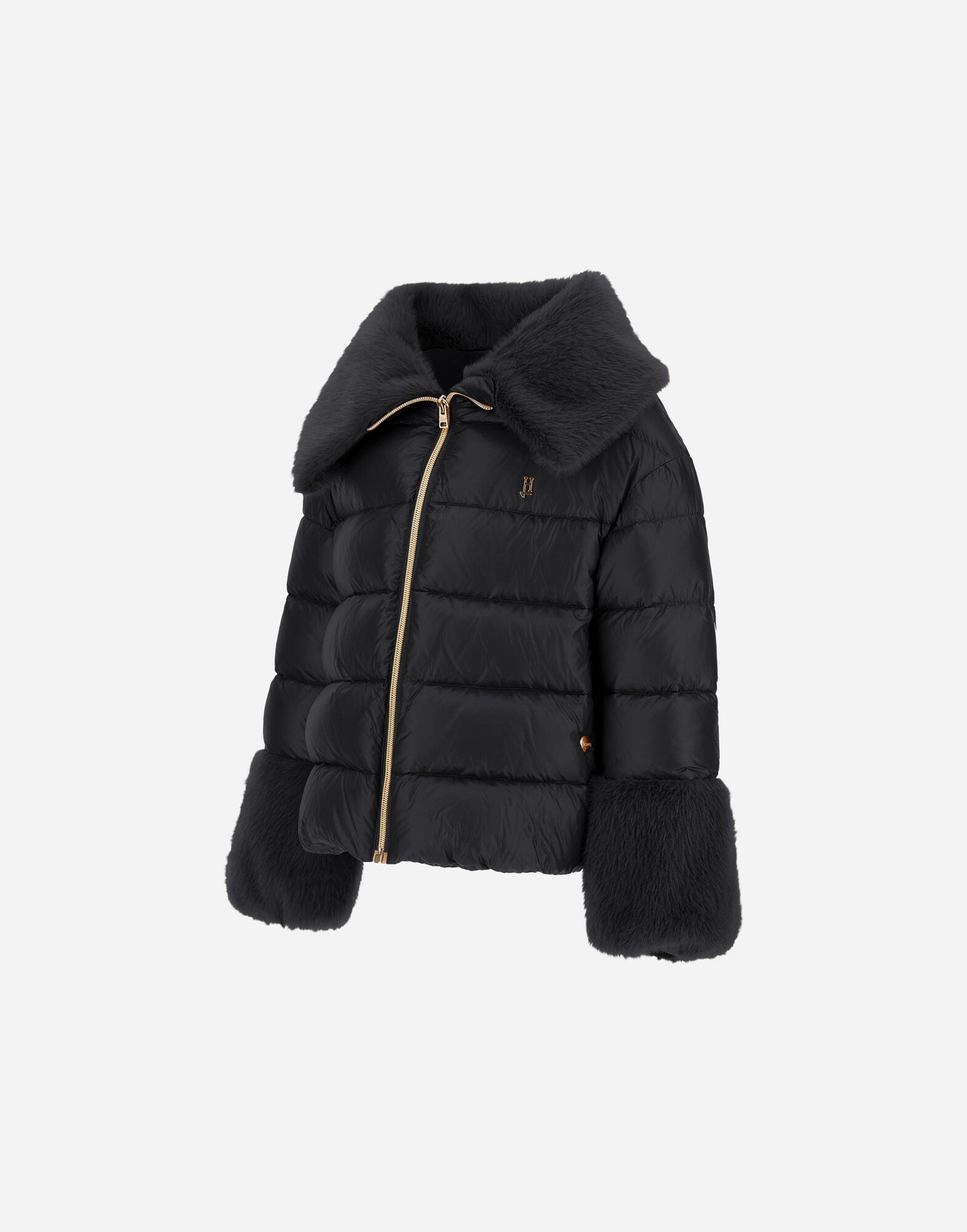 JACKET IN NYLON ULTRALIGHT AND LADY ALTERNATIVE FUR