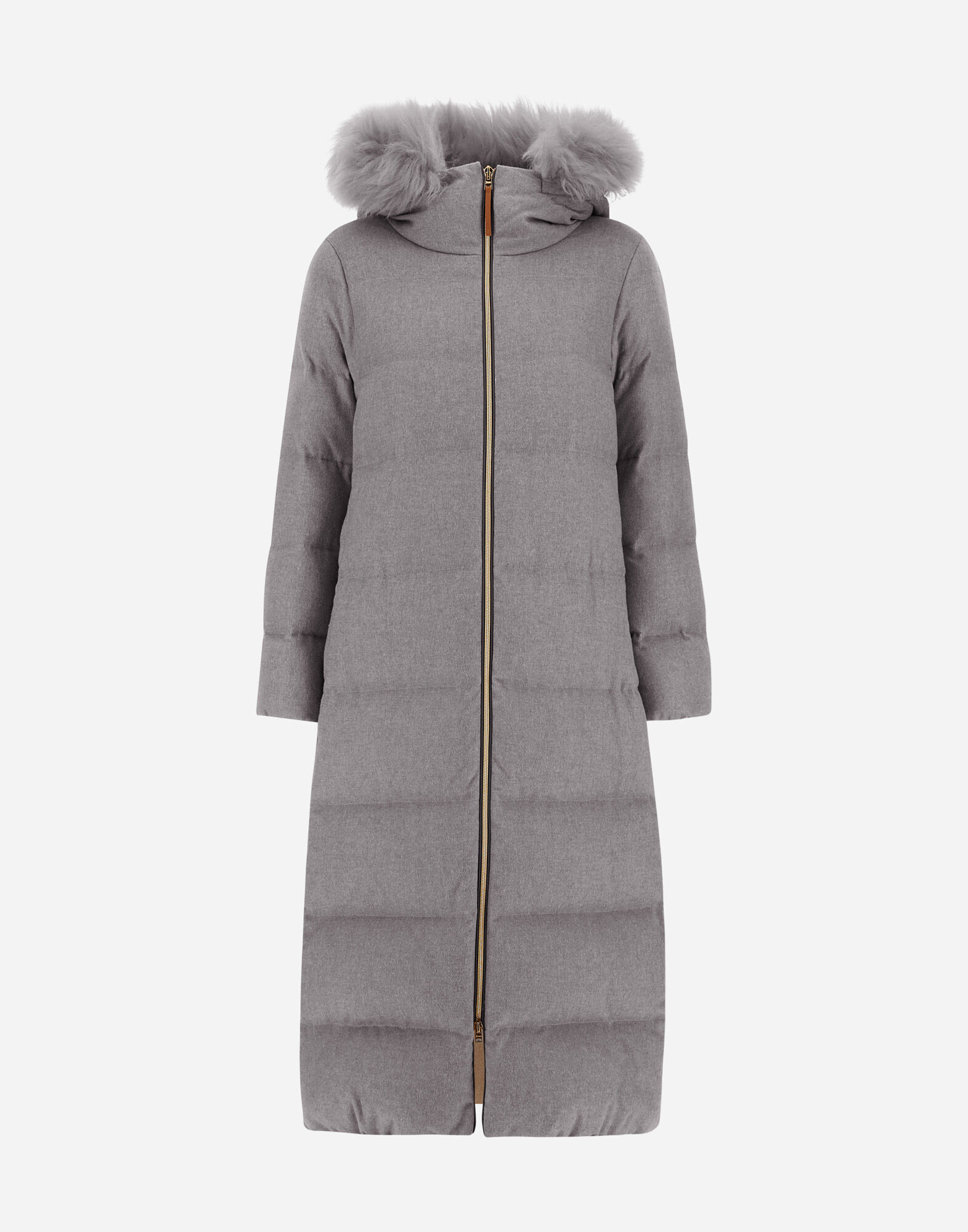 LONG JACKET IN CASHMERE, SILK AND MONOGRAM