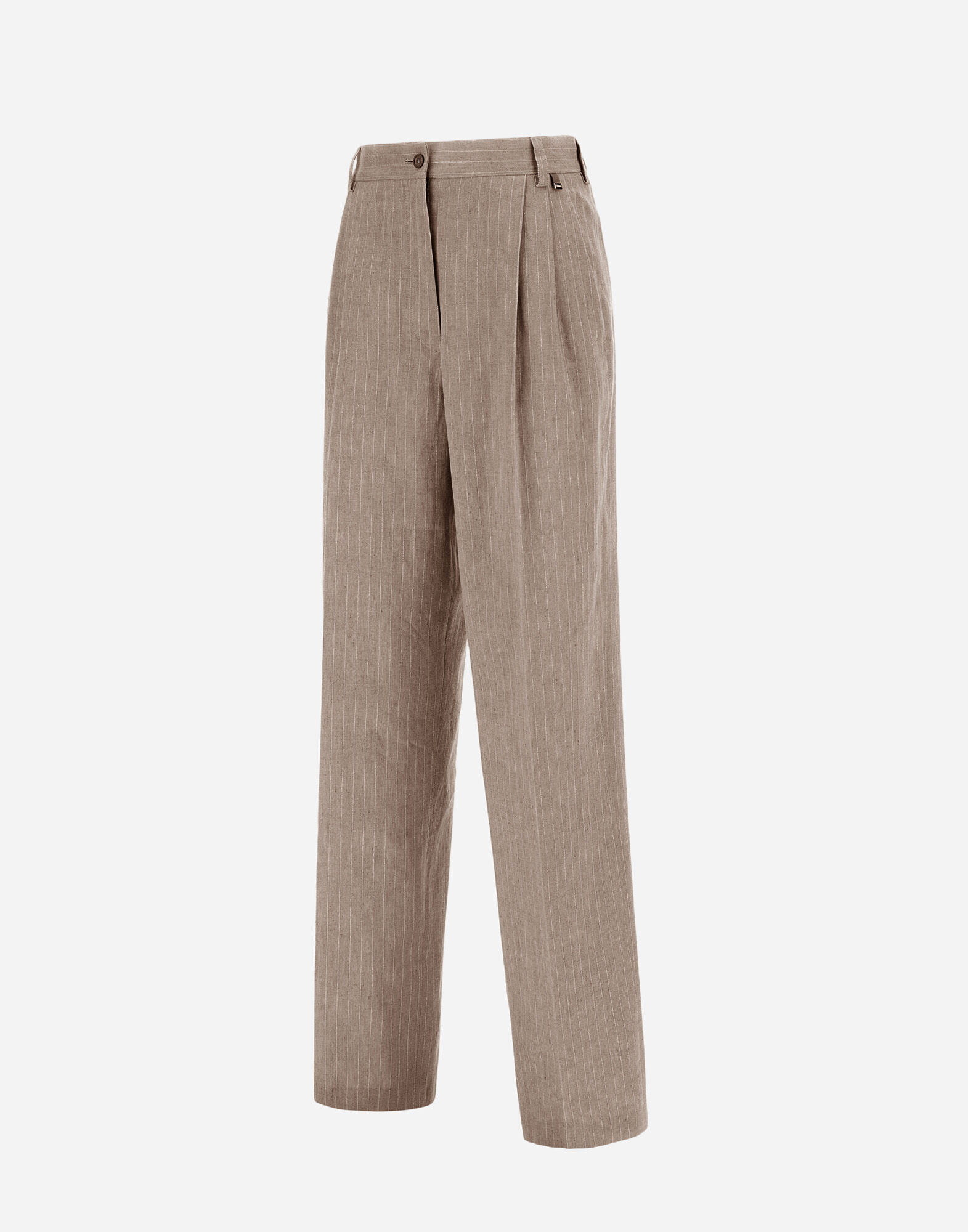 TROUSERS IN LINEN?PINSTRIPE