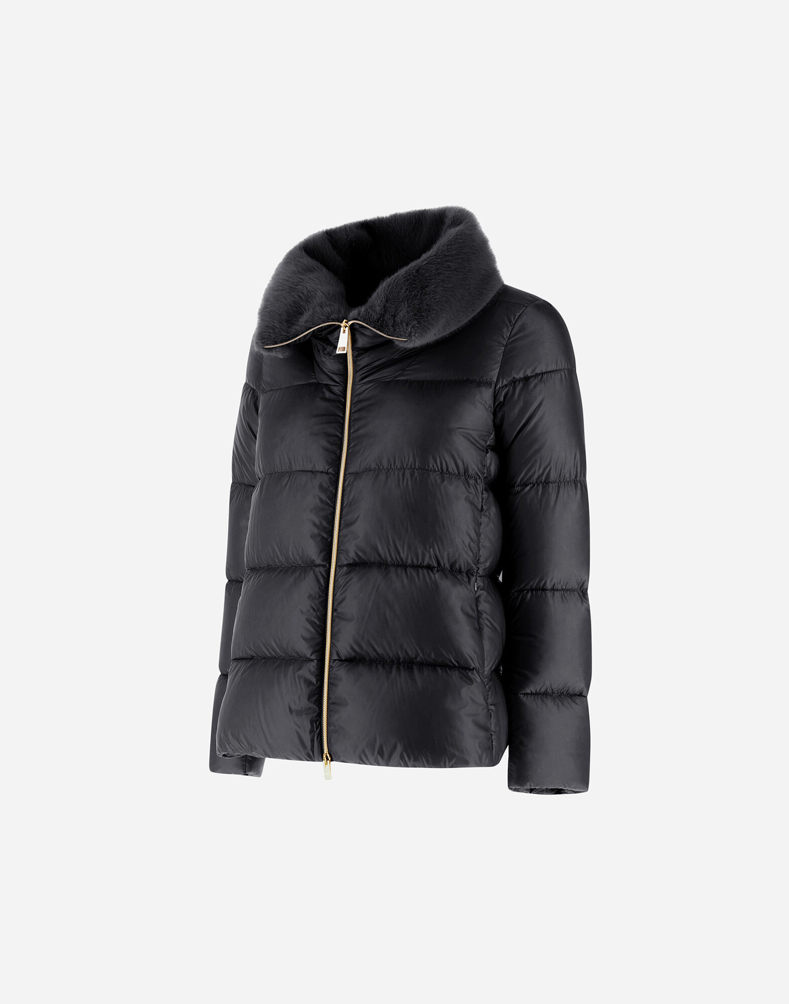 JACKET IN NYLON ULTRALIGHT AND LADY ALTERNATIVE FUR
