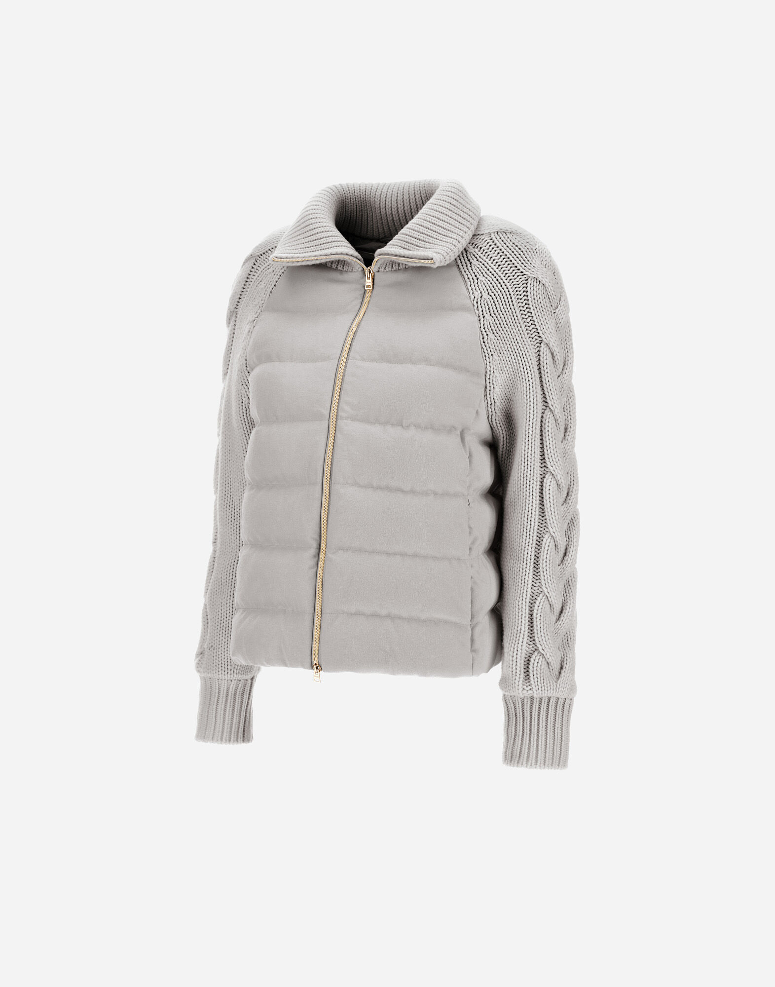JACKET IN CASHMERE, SILK AND KNIT