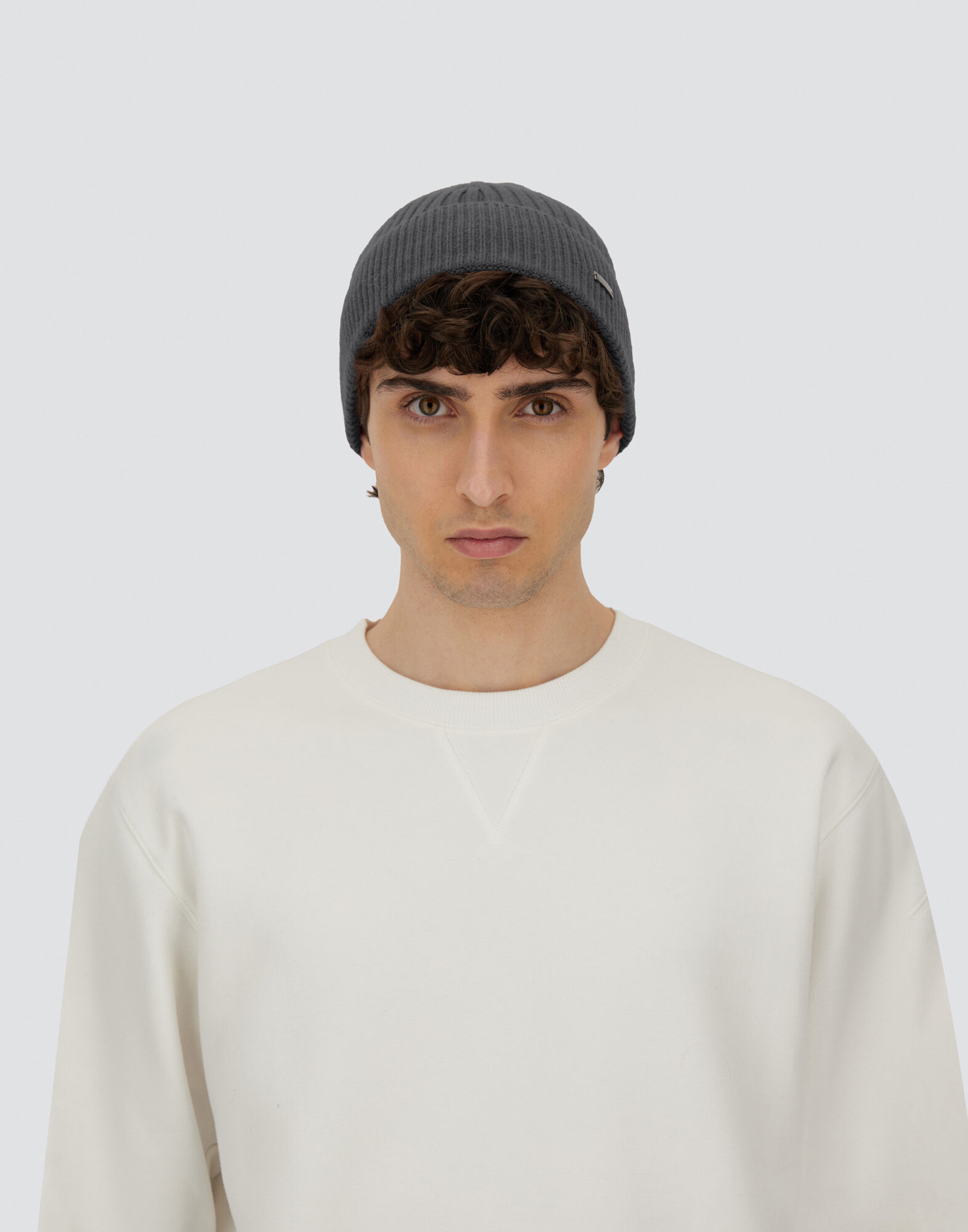 BEANIE IN DOUBLE RIB WOOL