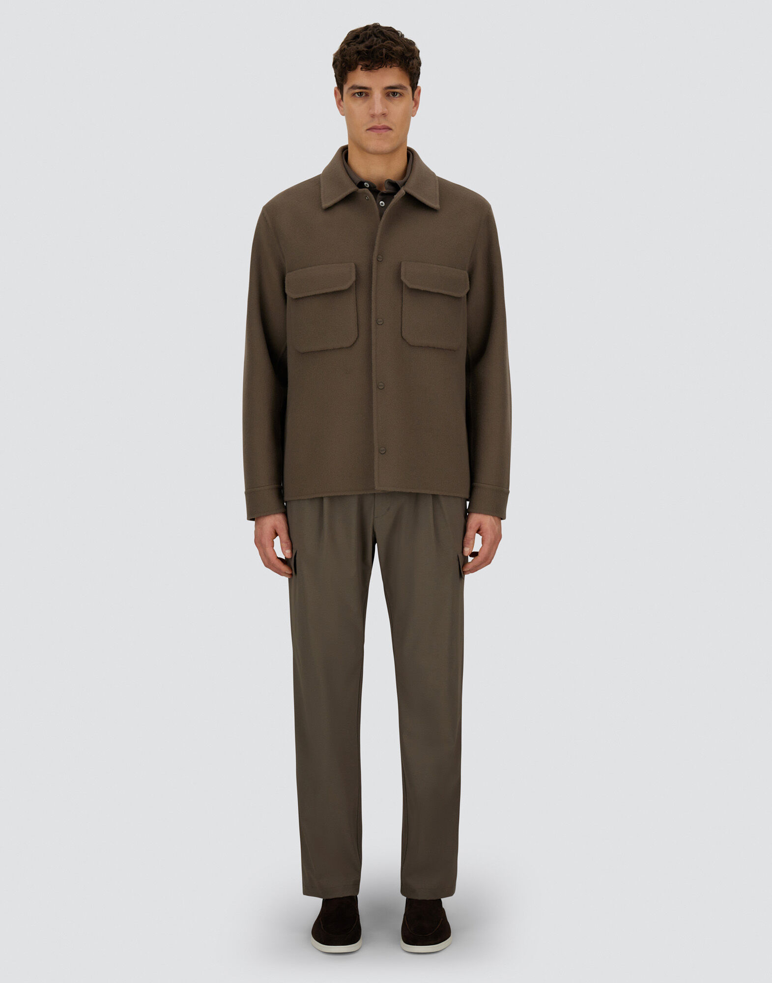 RESORT SHACKET IN DOUBLE FACED PURE WOOL