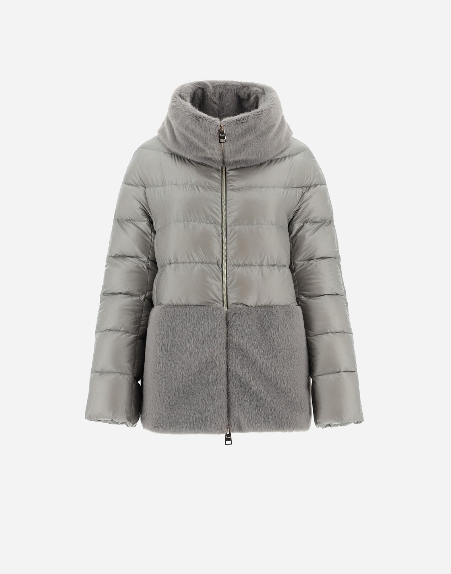 CAPE IN NYLON ULTRALIGHT AND LADY ALTERNATIVE FUR