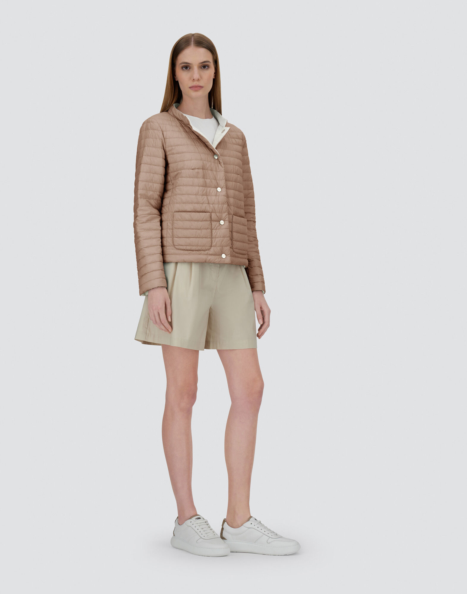 REVERSIBLE JACKET IN ECOAGE AND NYLON ULTRALIGHT