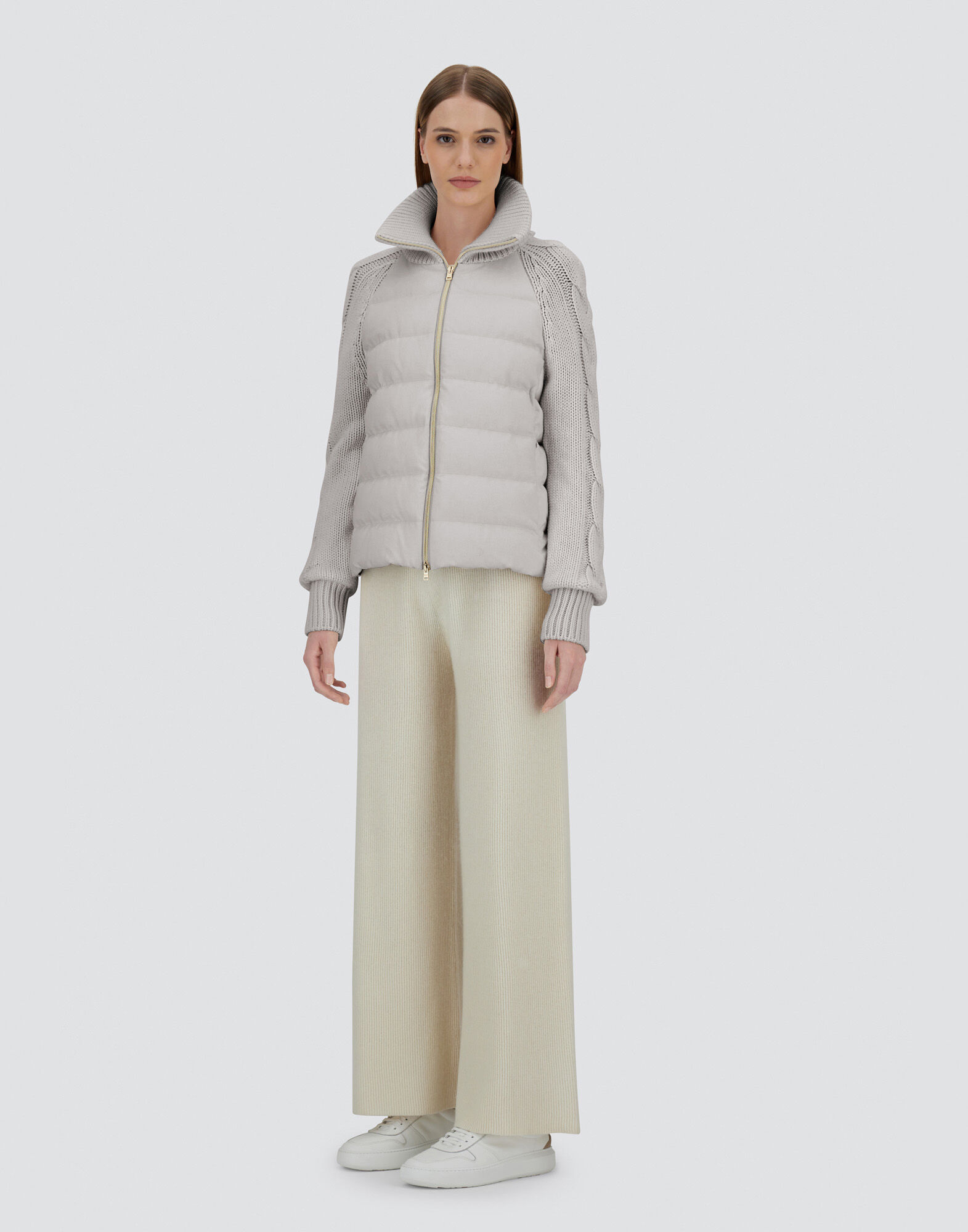 JACKET IN CASHMERE, SILK AND KNIT