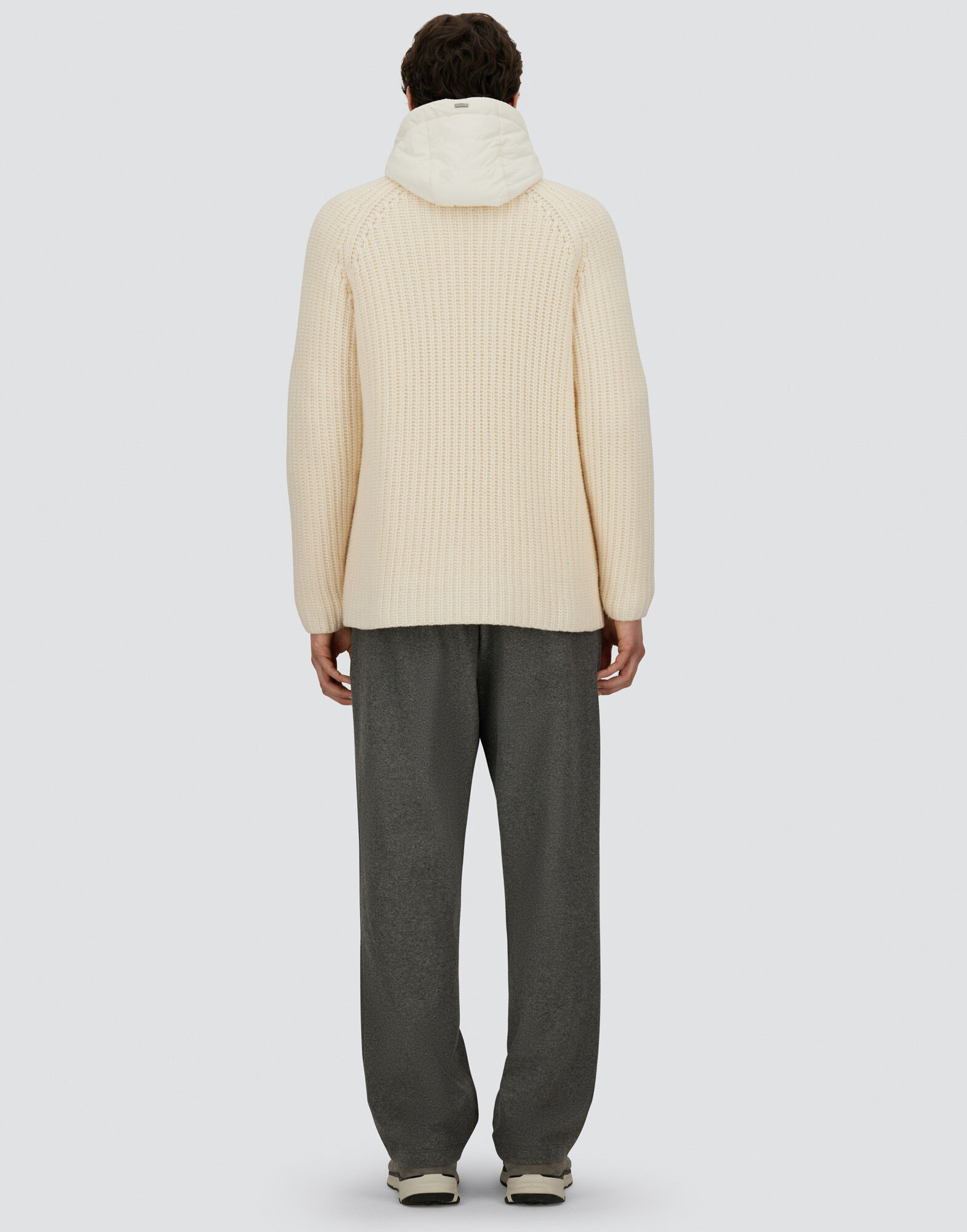 CARDIGAN IN COB STITCH WOOL