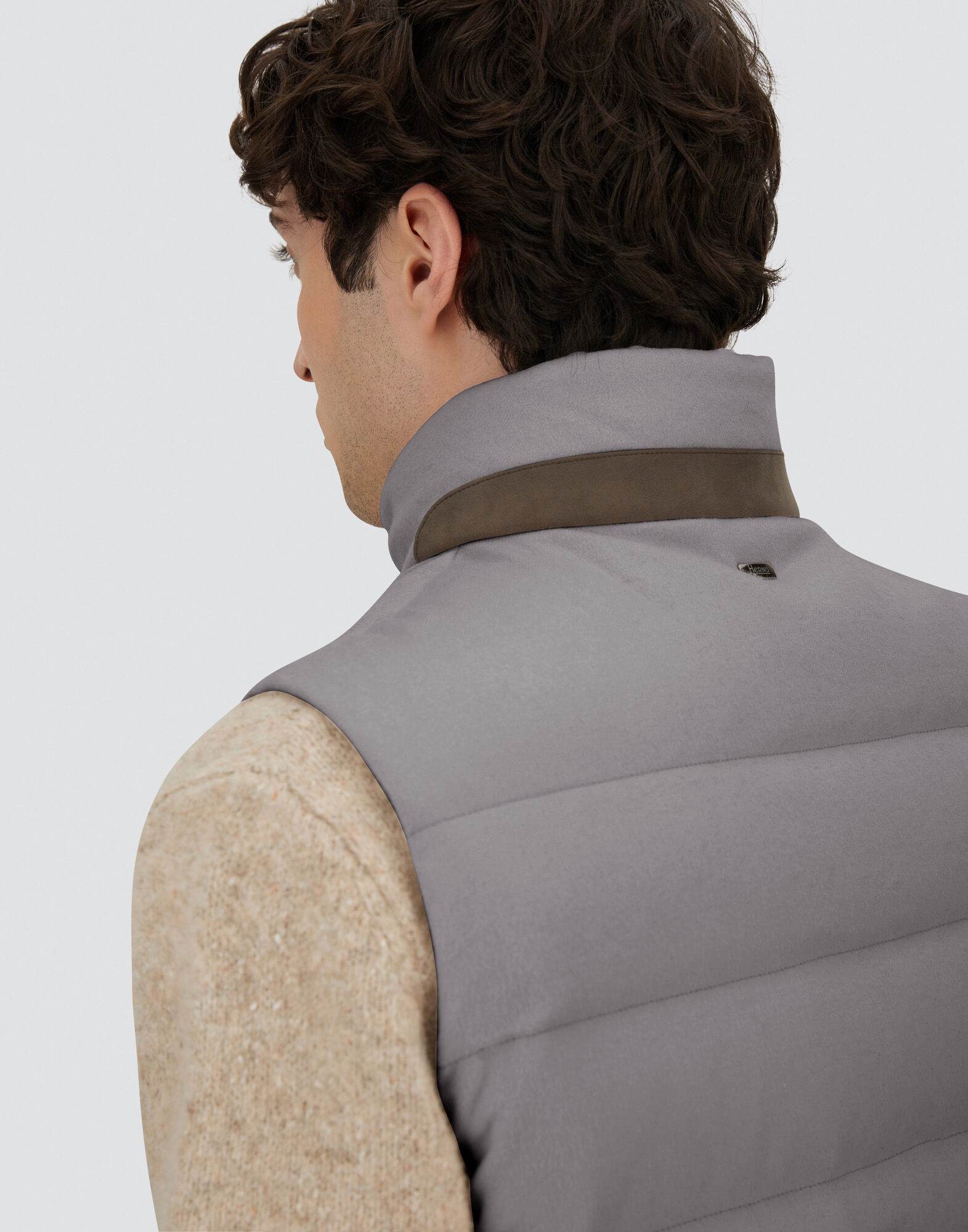 VEST IN CASHMERE, SILK AND MONOGRAM