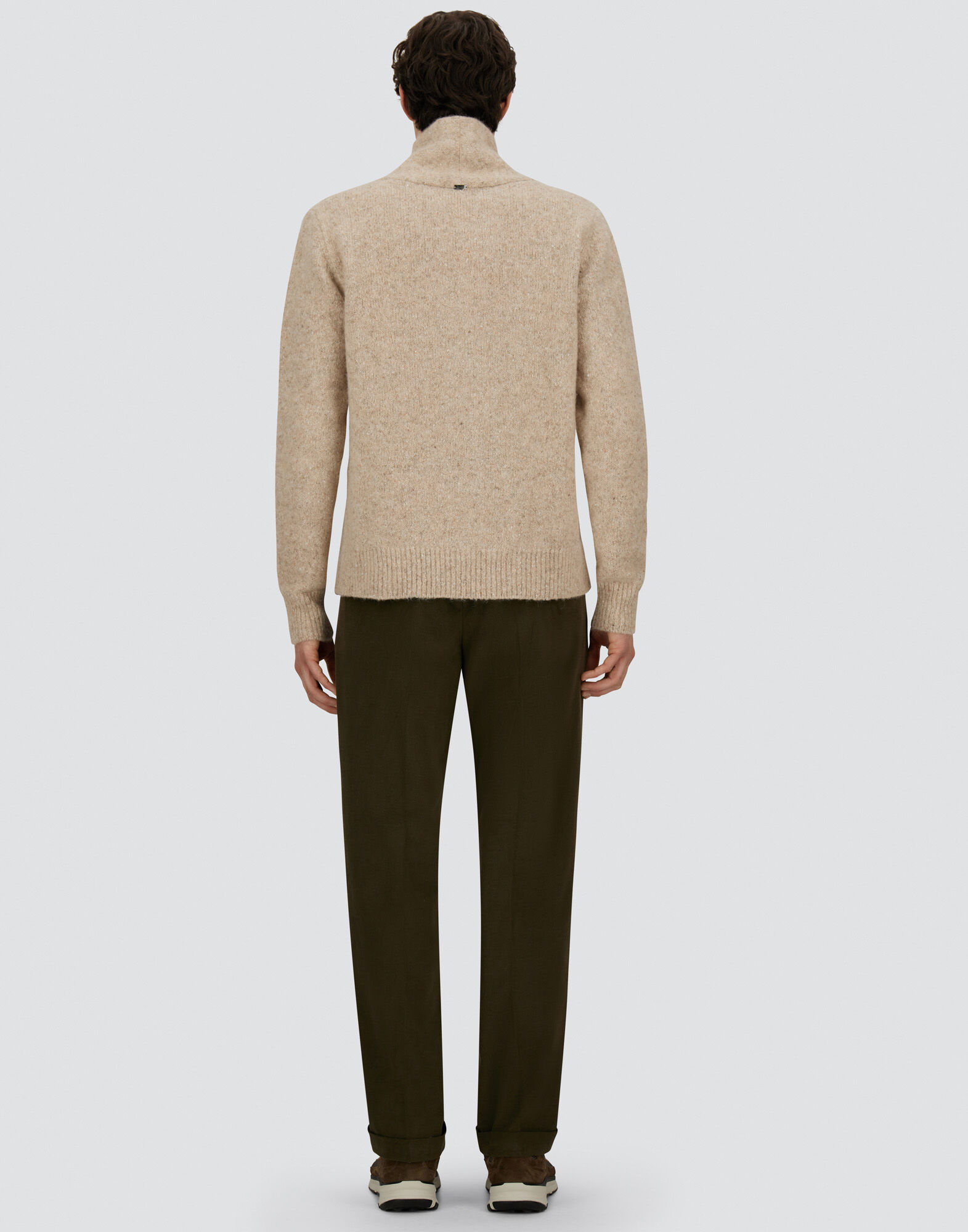 CARDIGAN IN MELANGE WOOL BLEND