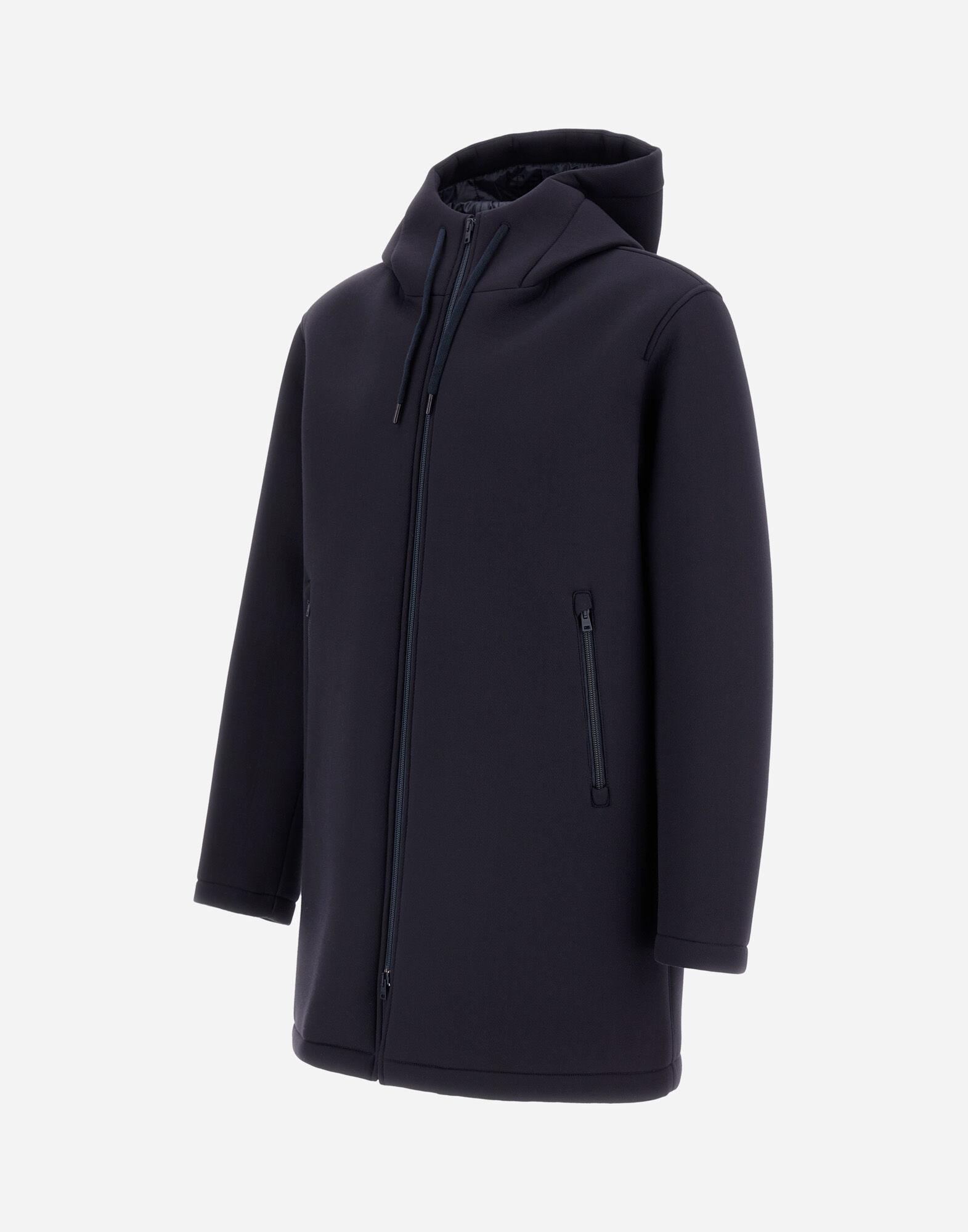 LONG PARKA IN 3-LAYER SCUBA