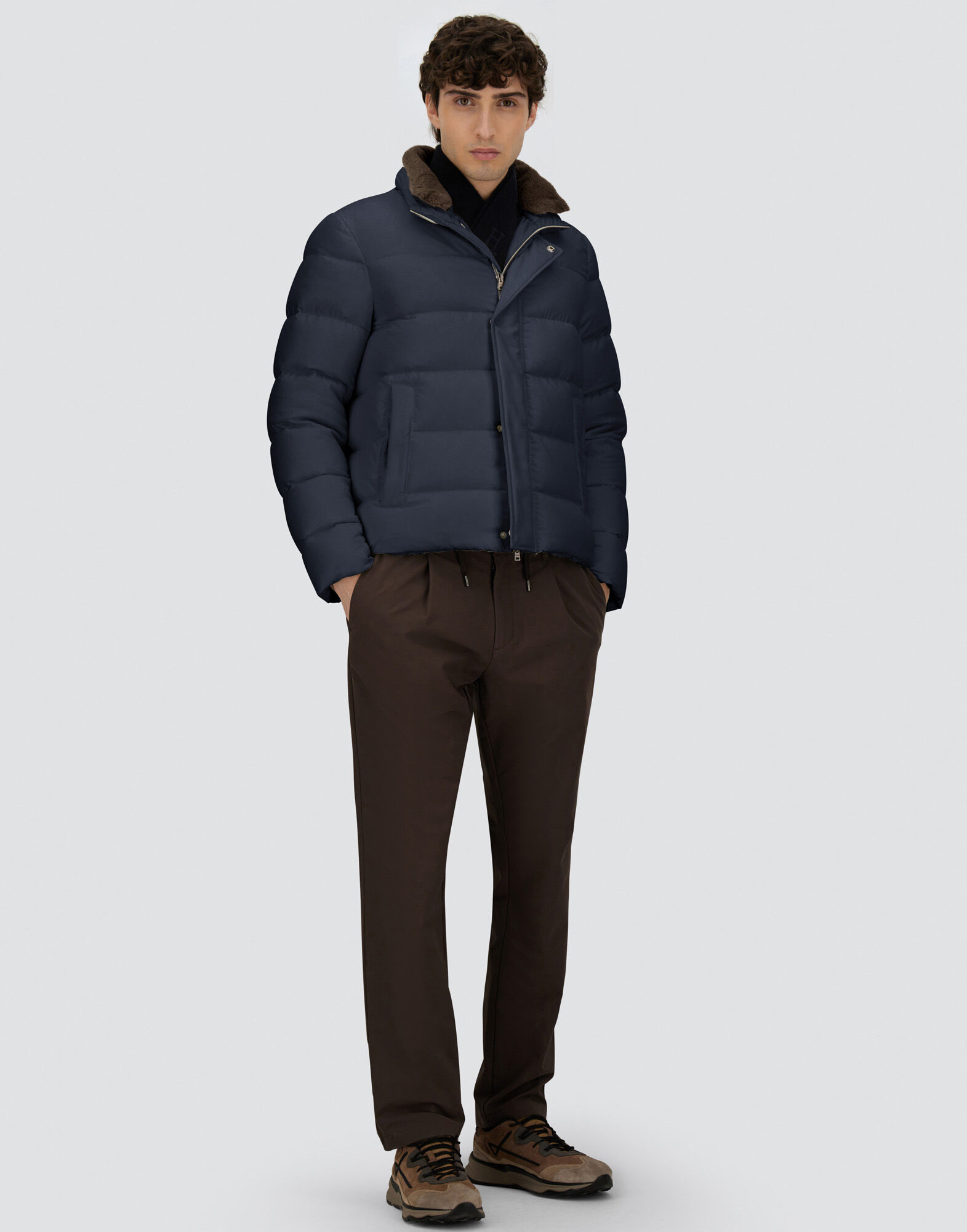 BOMBER JACKET IN ARENDELLE AND FAUX FUR
