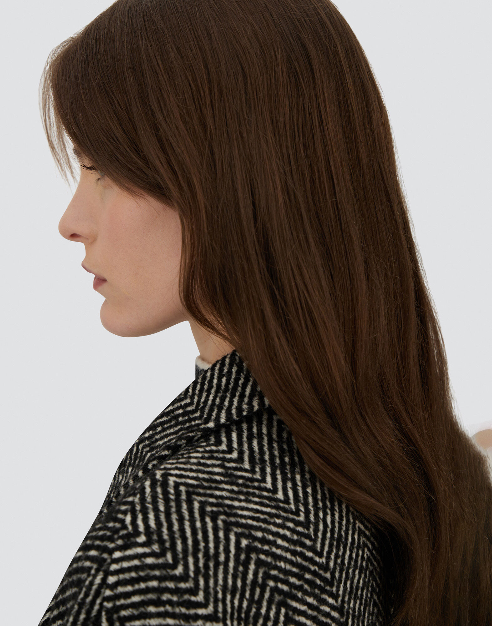 COAT IN HERRINGBONE R-WOOL