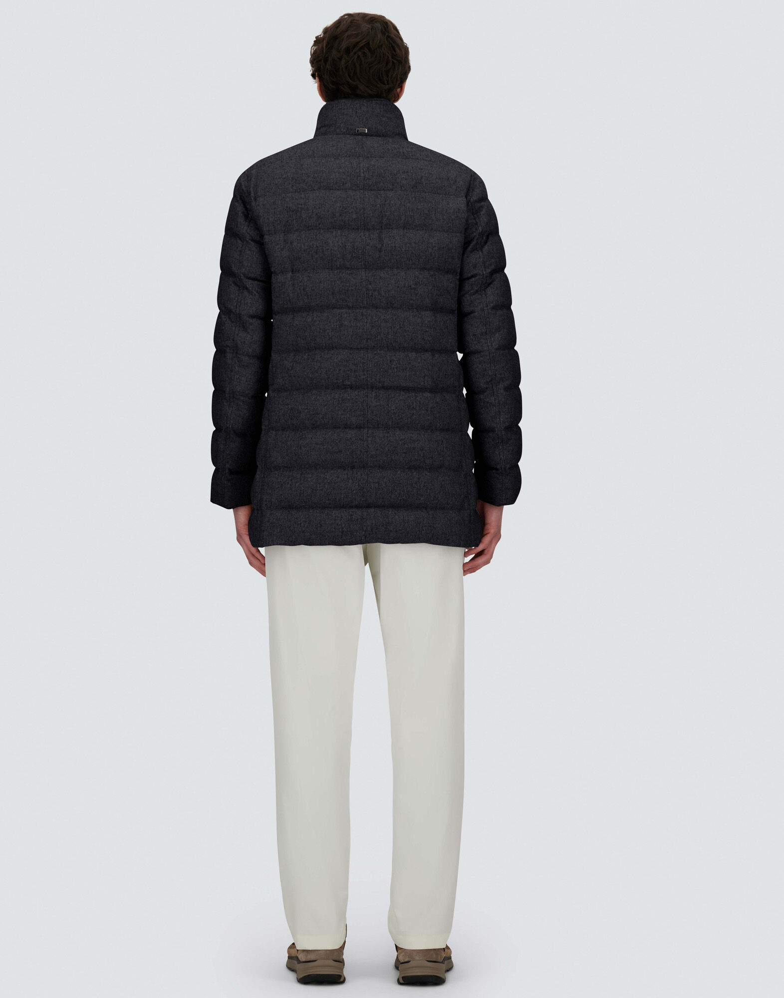CARCOAT IN CASHMERE, SILK AND MONOGRAM