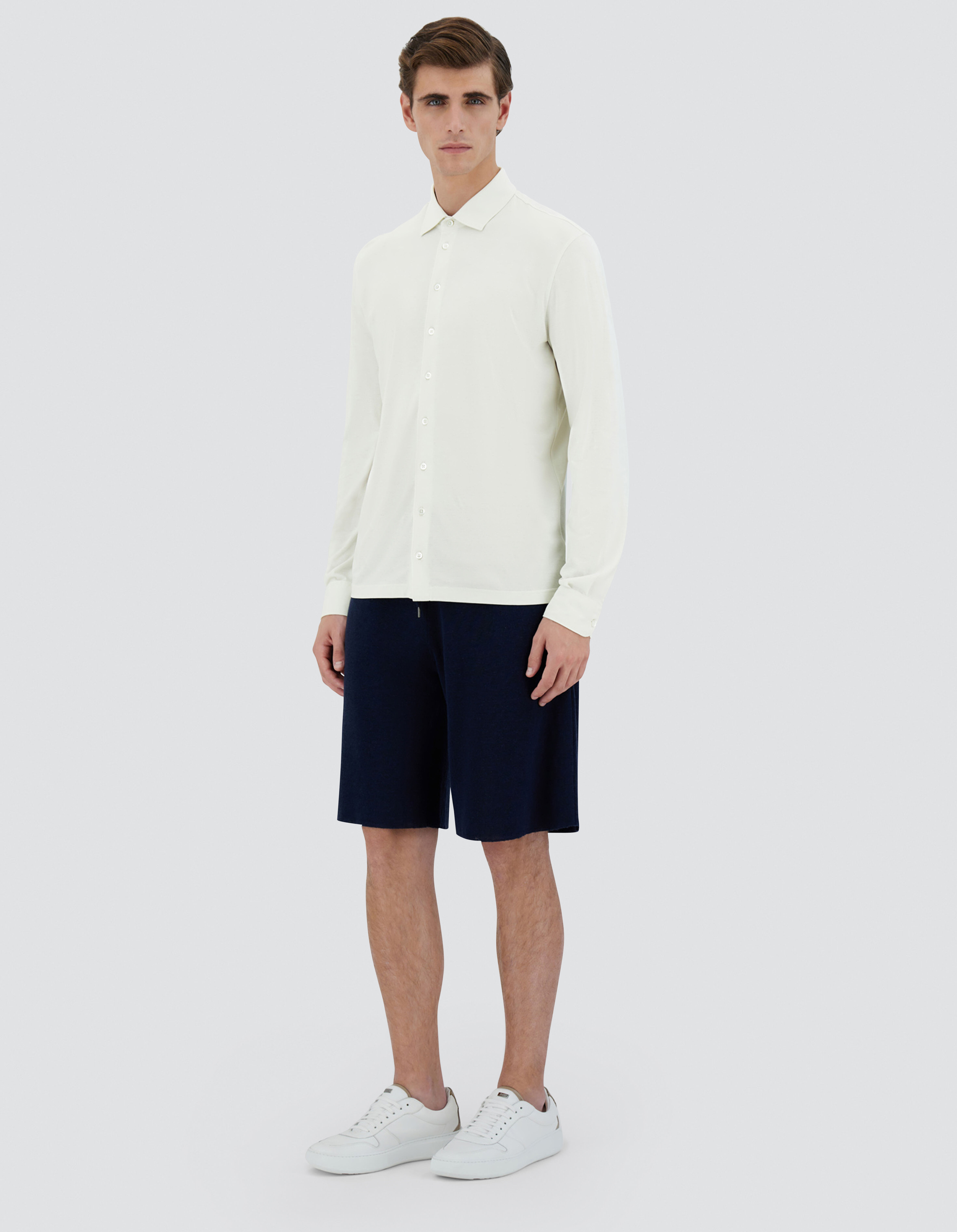 JERSEY CREPE POLO SHIRT