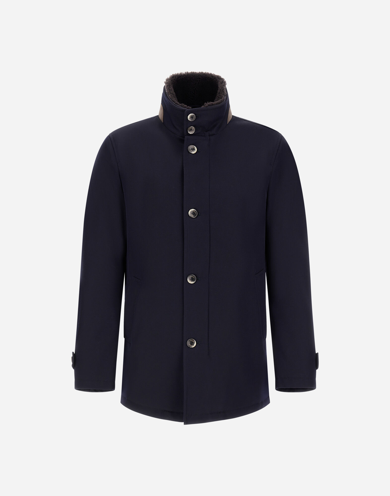 CARCOAT IN DIAGONAL WOOL