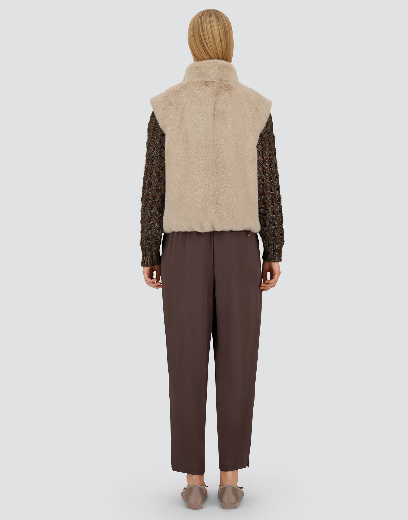 RESORT VEST IN FAUX MINK FUR