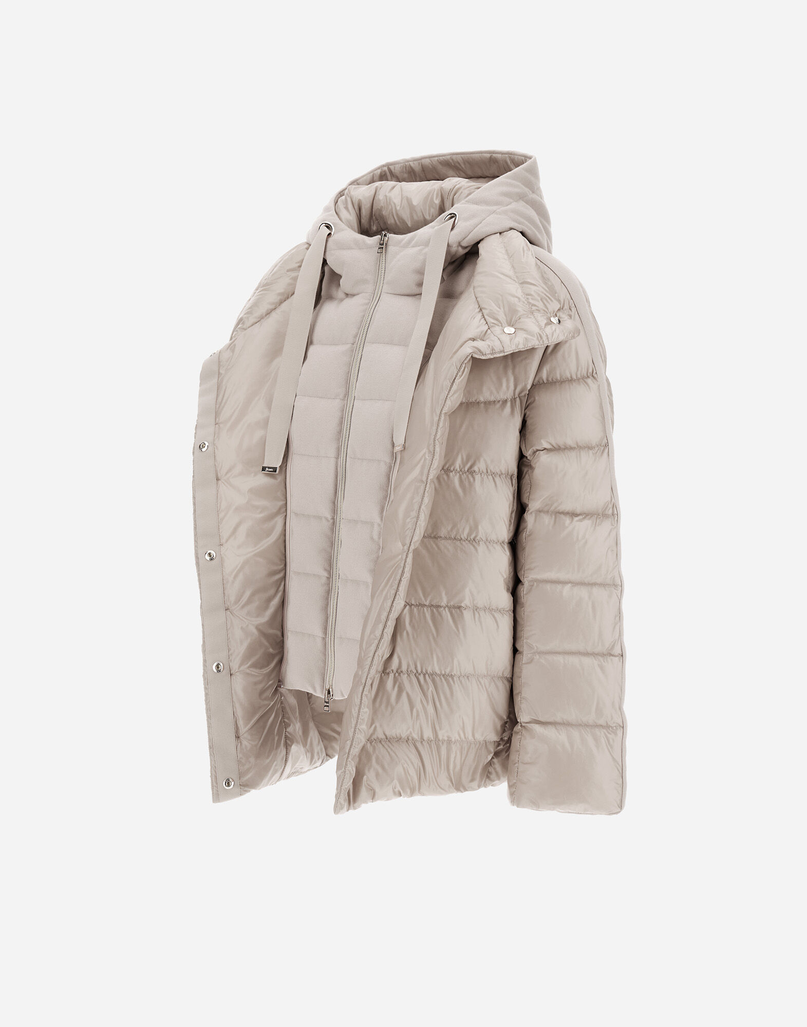 CAPE IN NYLON ULTRALIGHT, CASHMERE AND SILK