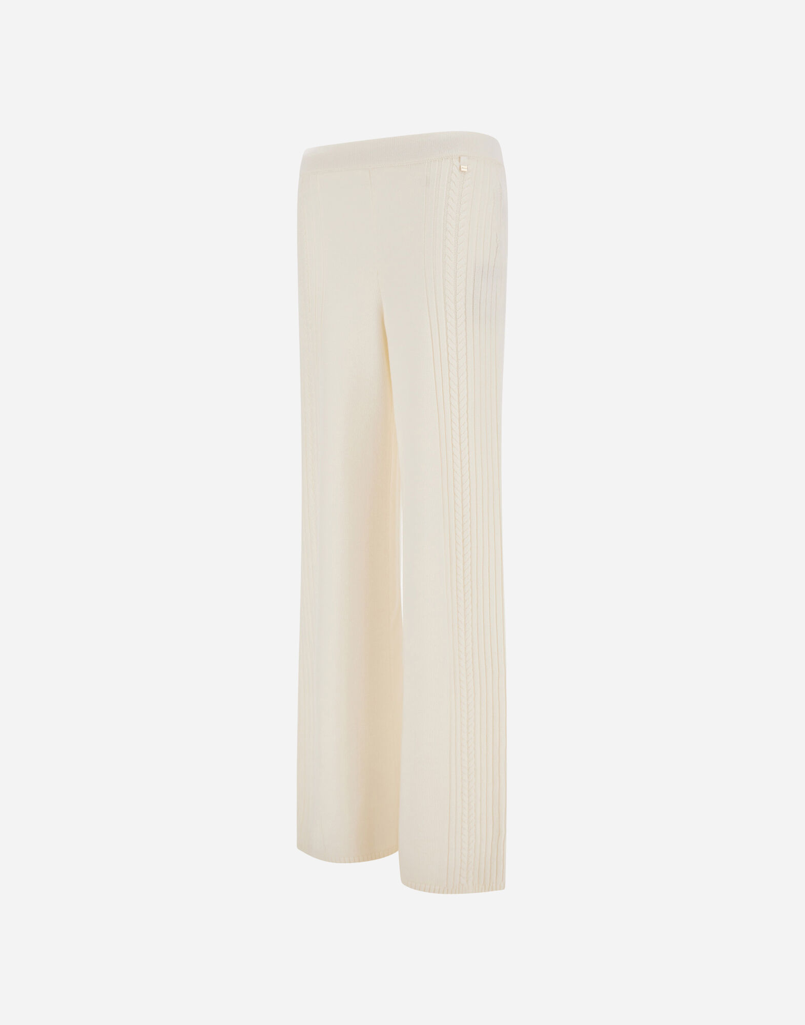 TROUSERS IN RIBBED & BRAIDED MERINO WOOL