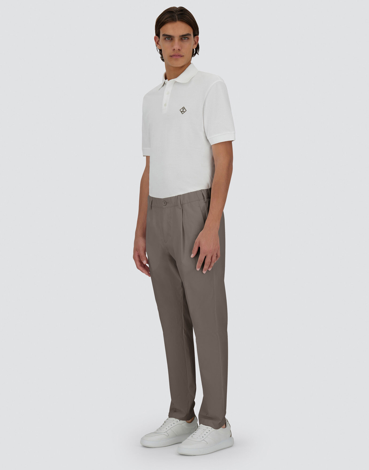 COTTON FEEL TROUSERS WITH DRAWSTRING
