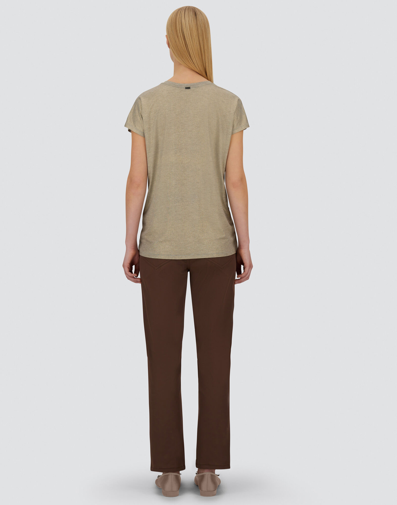 RESORT T-SHIRT IN SHIMMER FOIL JERSEY