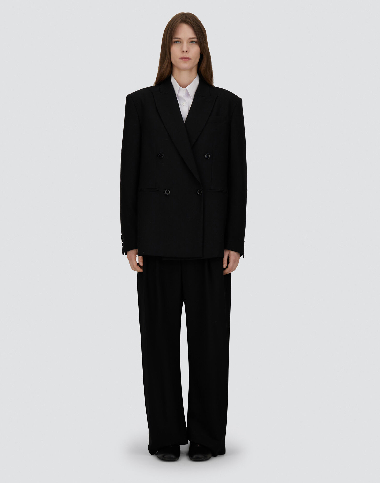 PALAZZO TROUSERS IN FLUID WOOL
