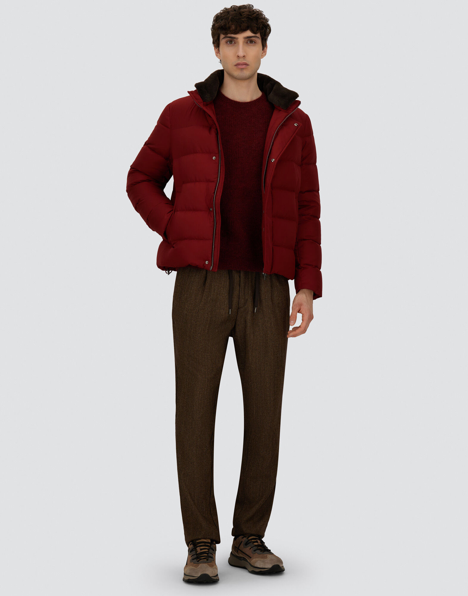 BOMBER JACKET IN ARENDELLE AND FAUX FUR