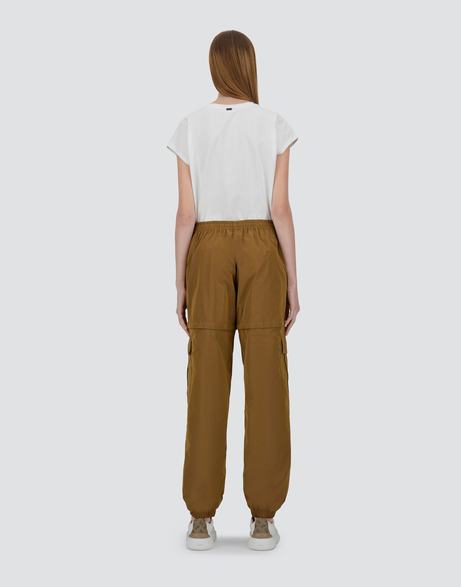 NEW TECHNO TAFFETA CARGO TROUSERS