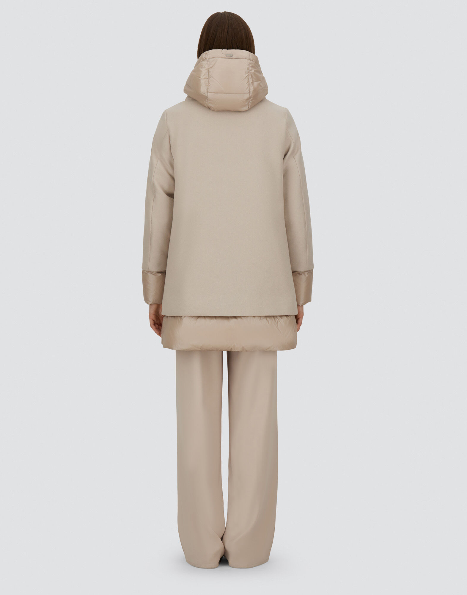 A-SHAPE JACKET IN ECOWOOL AND NYLON ULTRALIGHT