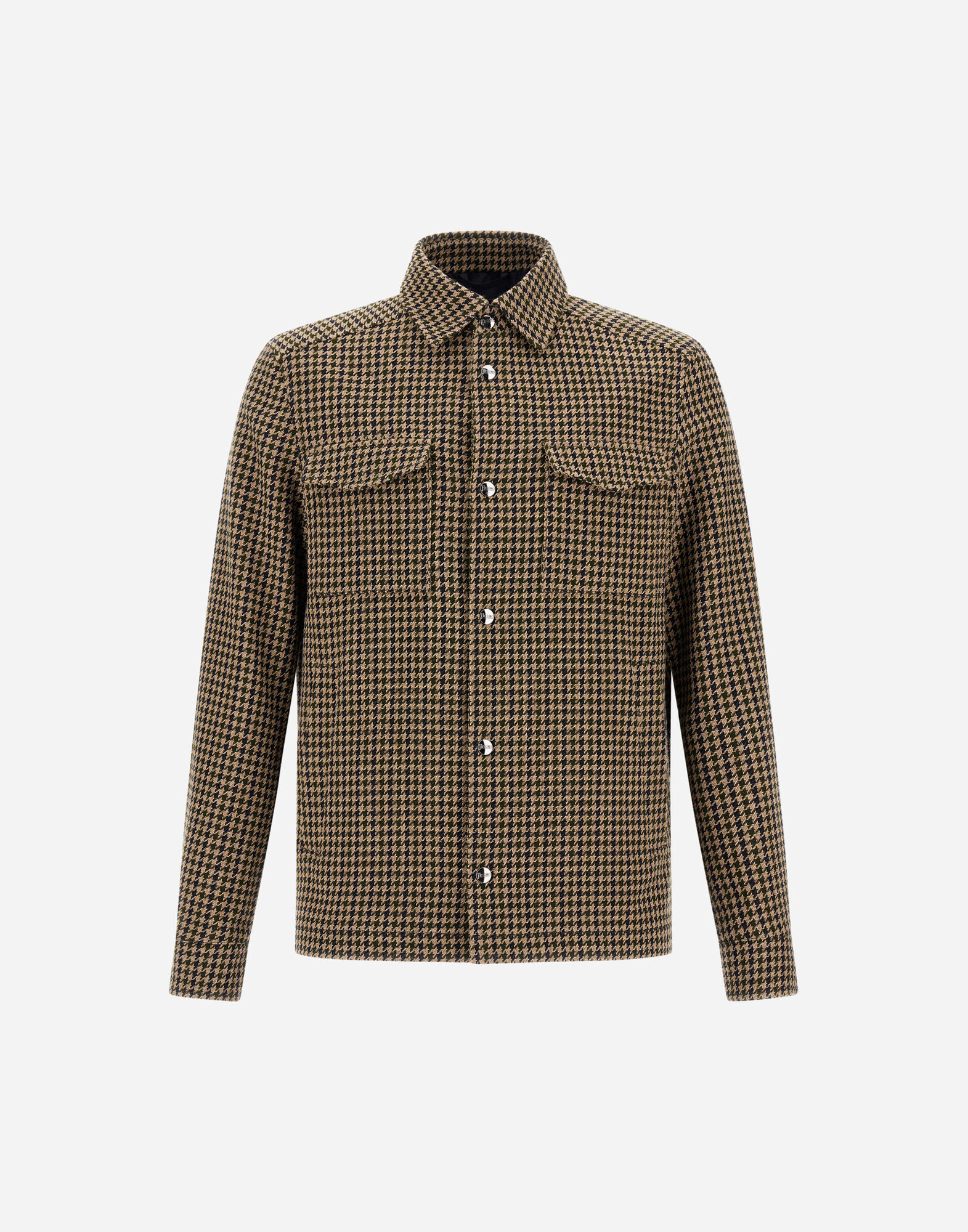 SHACKET IN HOUNDSTOOTH WOOL AND COTTON