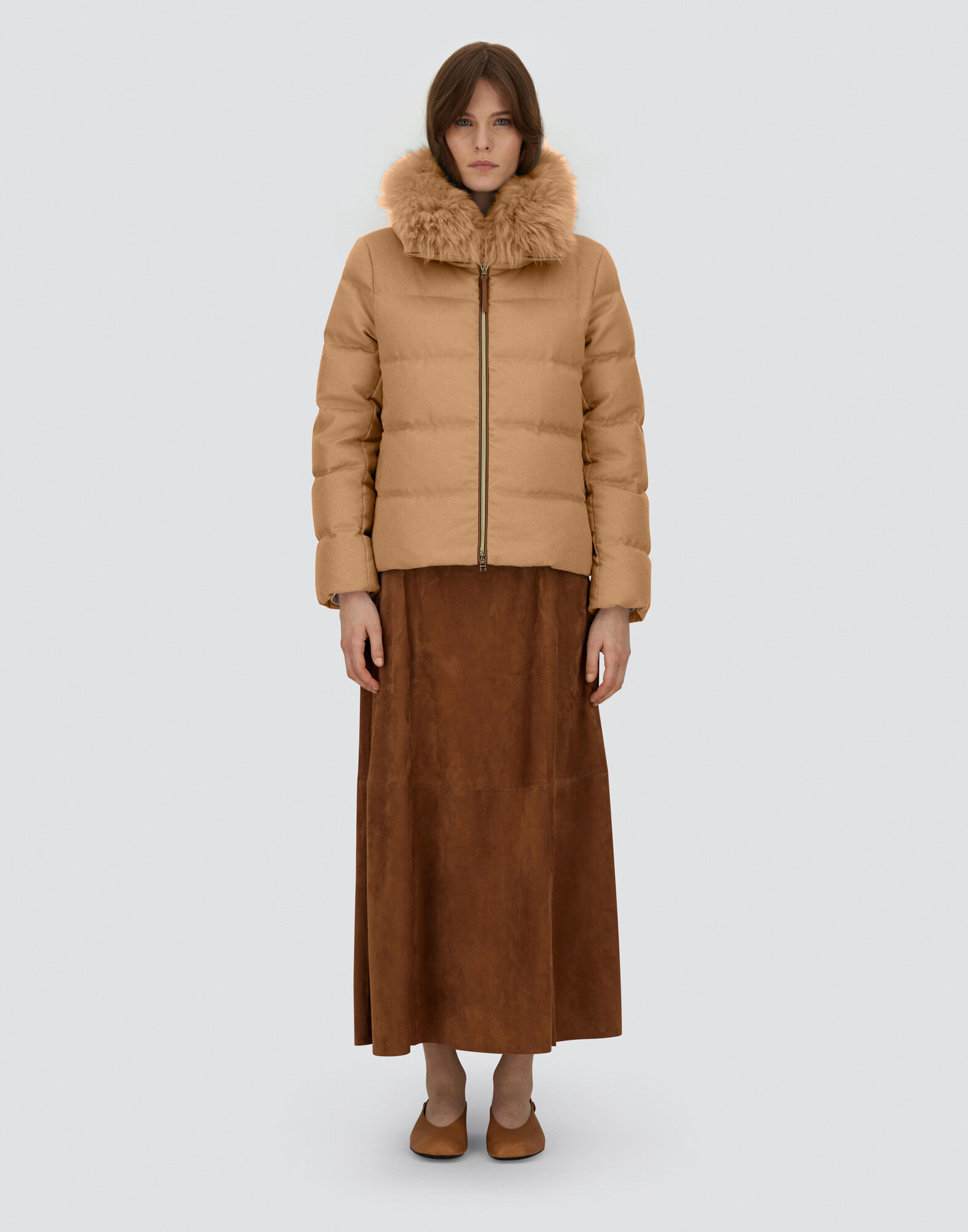 JACKET IN CASHMERE, SILK AND MONOGRAM
