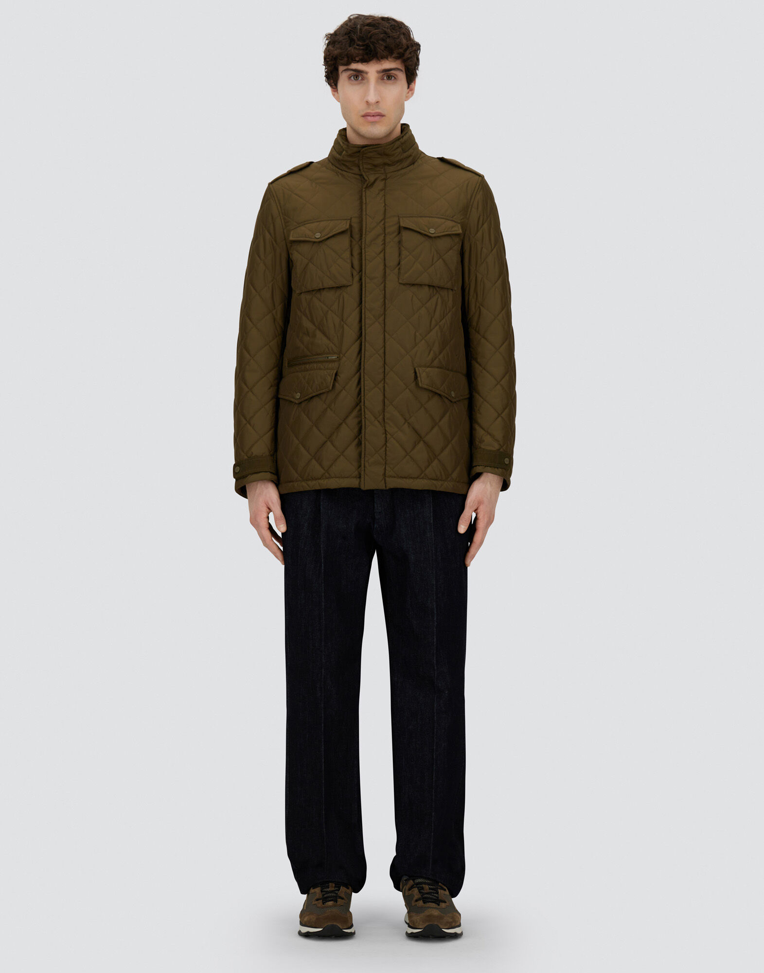 FIELD JACKET IN NYLON CHAMONIX AND WAXED TECH COTTON