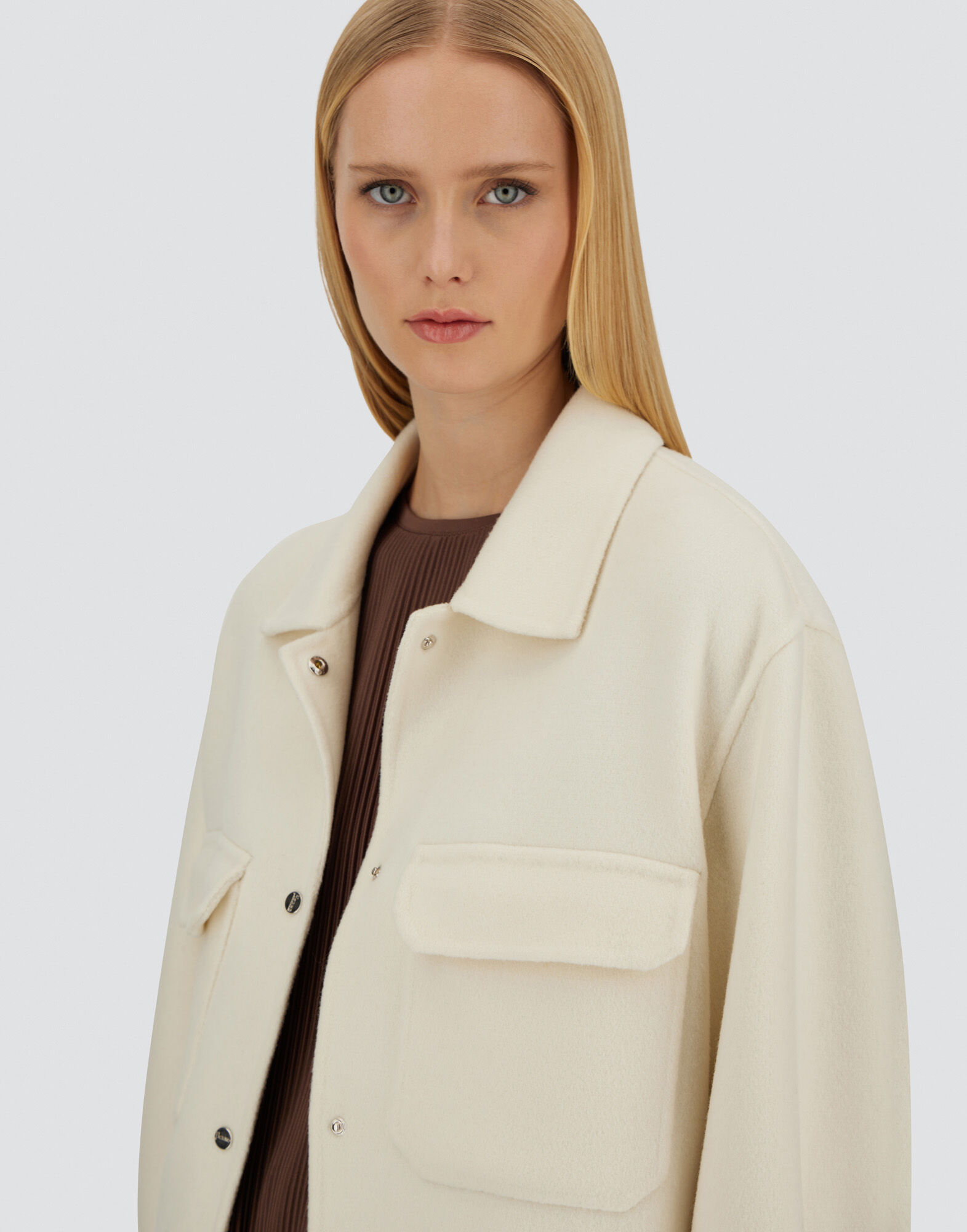 RESORT SHACKET IN DOUBLE FACED PURE WOOL