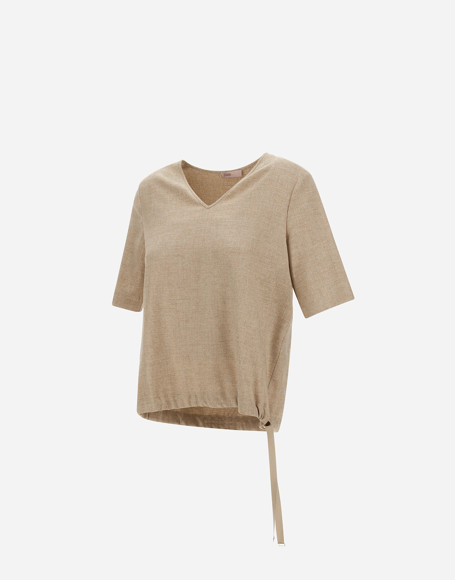 RESORT T-SHIRT IN MELANGE FLANNEL