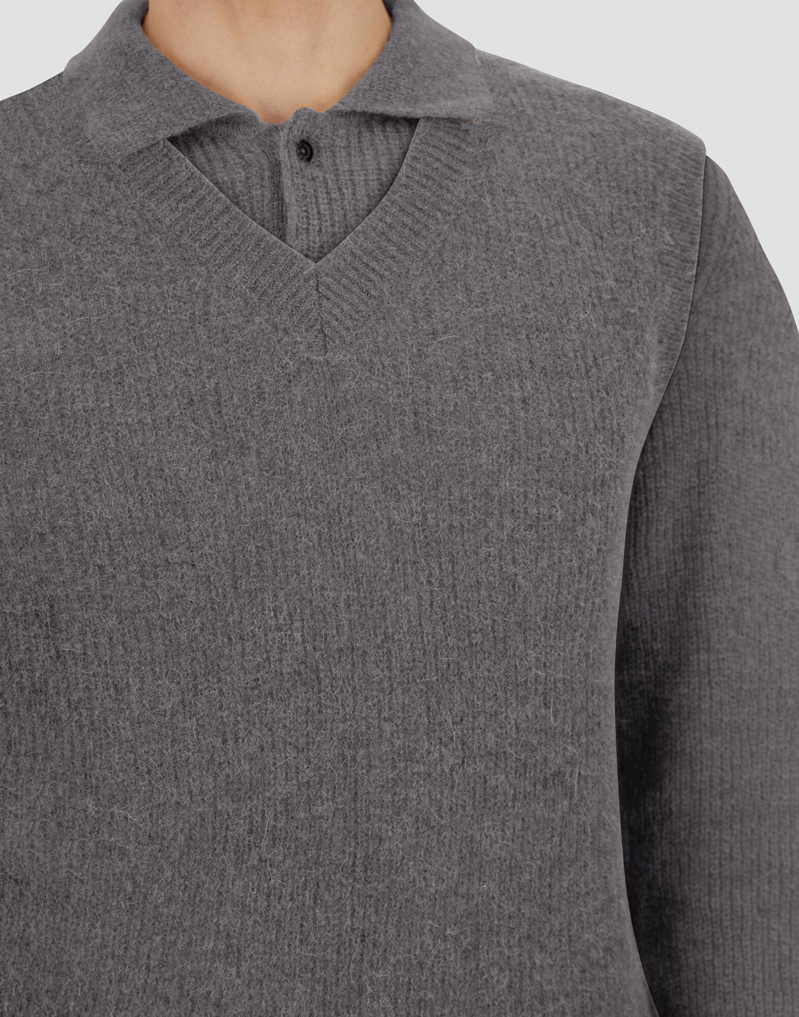 VEST IN COB STITCH ALPACA WOOL