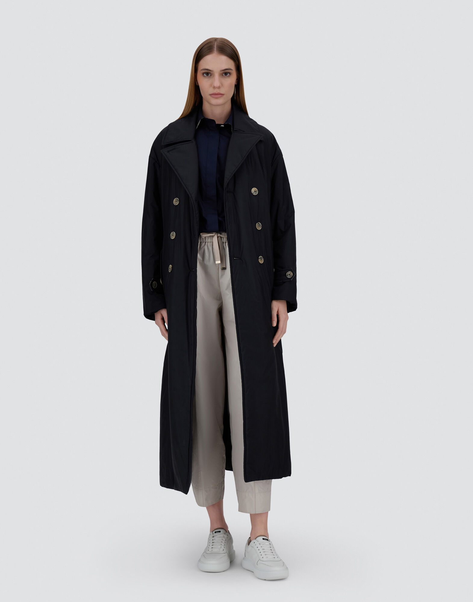 TRENCH COAT IN ECOAGE AND MONOGRAM LUREX